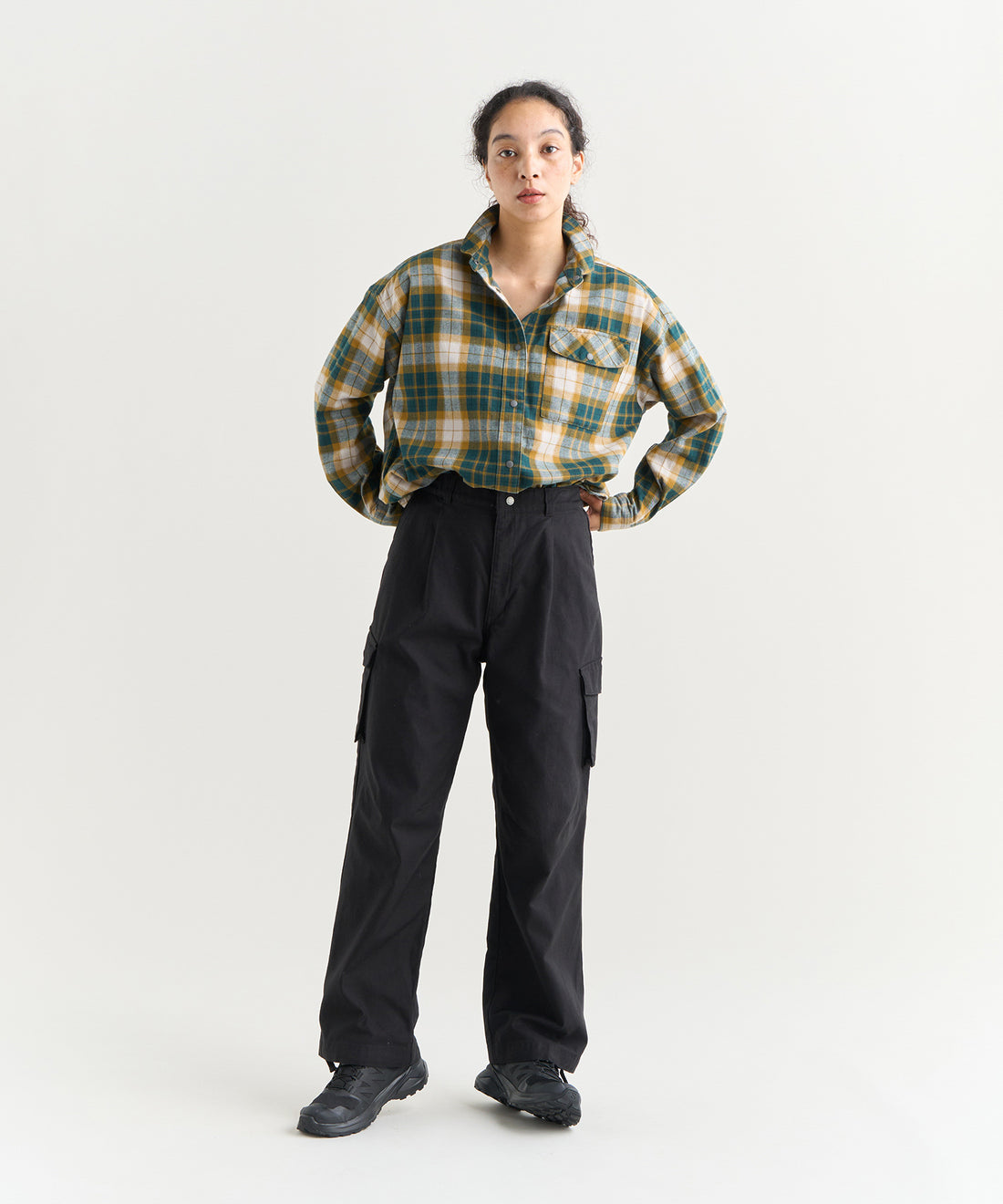 フェード タータンチェック キャンプシャツ(ウィメンズ)