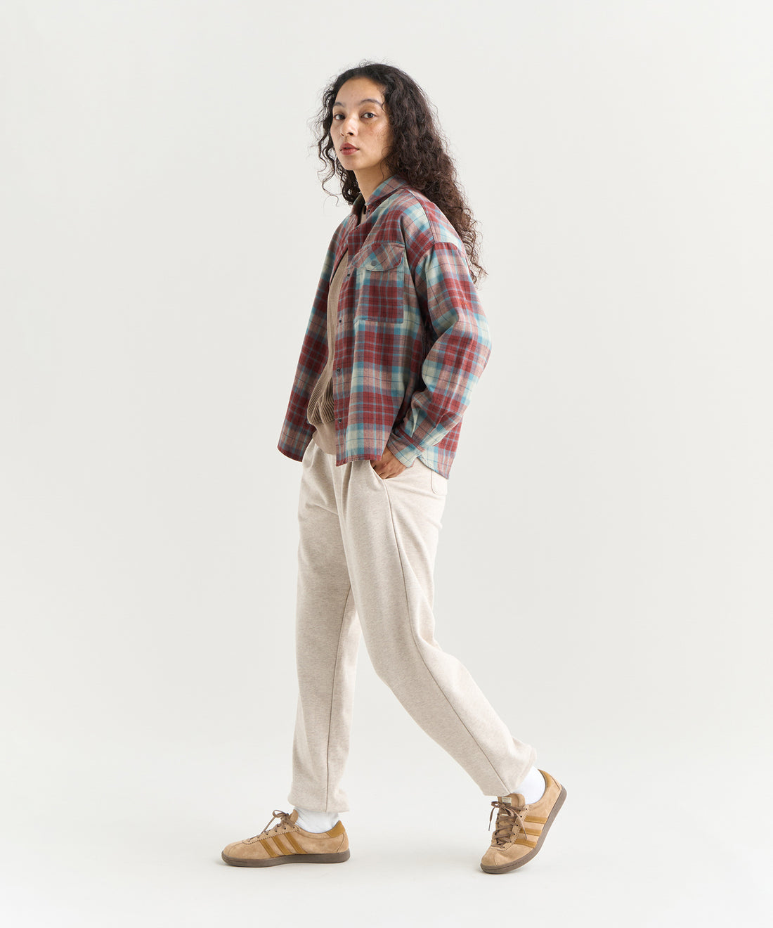 フェード タータンチェック キャンプシャツ(ウィメンズ)