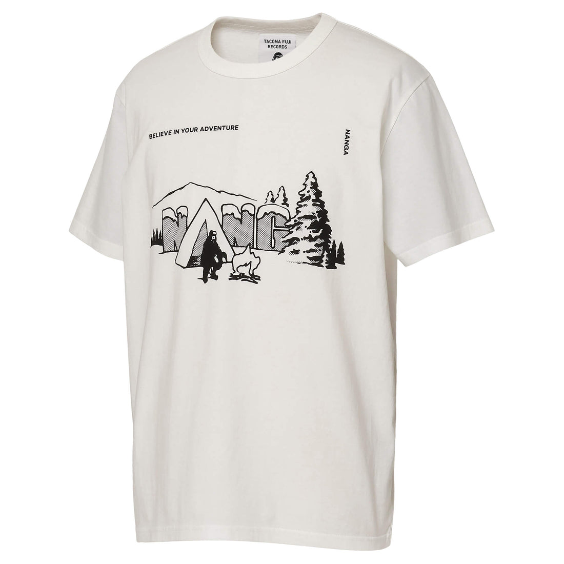 【直営店限定】NANGA×TACOMA FUJI RECORDS クワイエットイリュージョン ロゴTシャツ