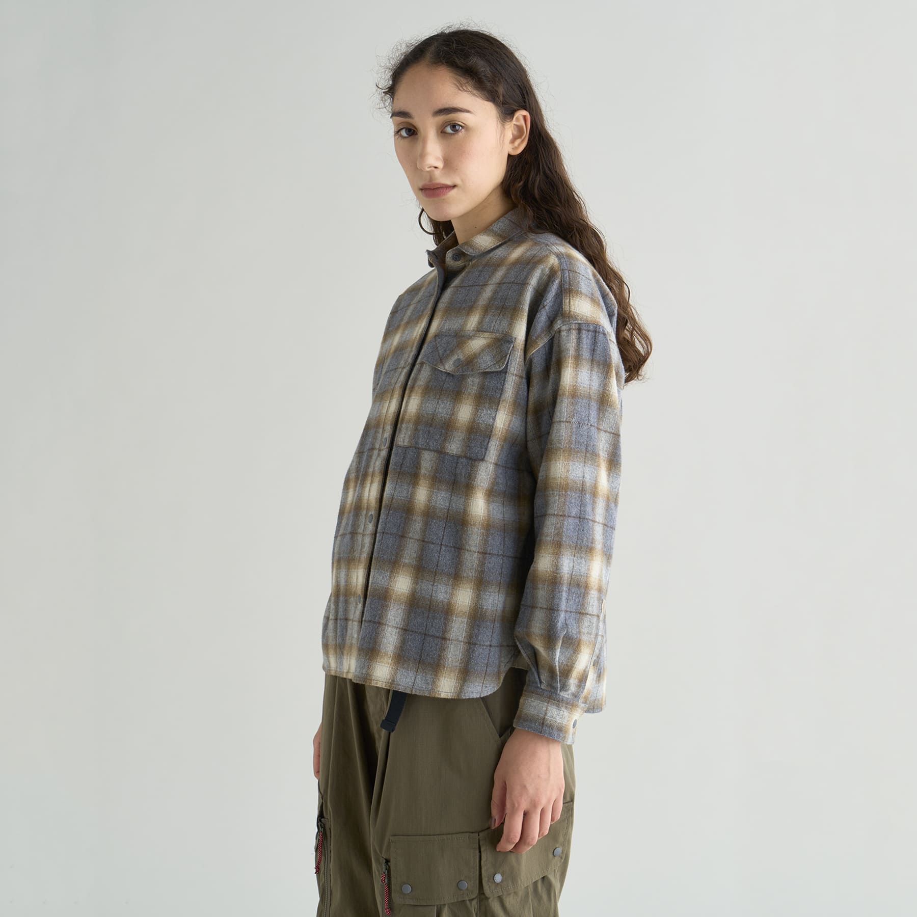 SPECIAL PRICE】FADE PLAID CAMP SHIRT W(WOMEN) – NANGA ONLINE SHOP