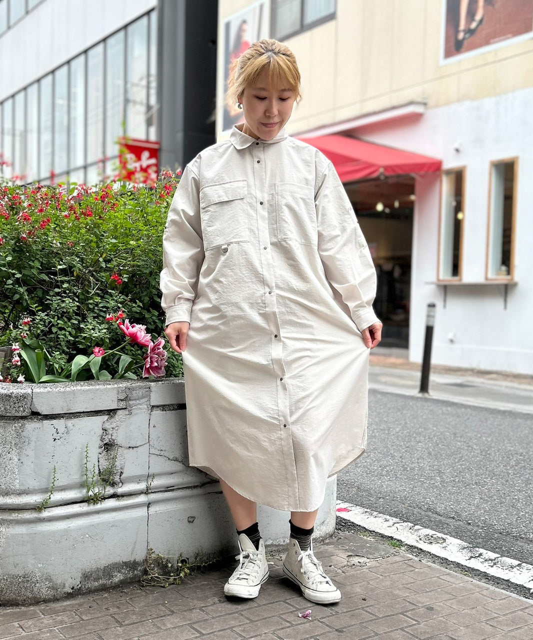 ECO HYBRID RAGLAN SLEEVE TUNIC TEE / エコハイブリッド ラグラン 