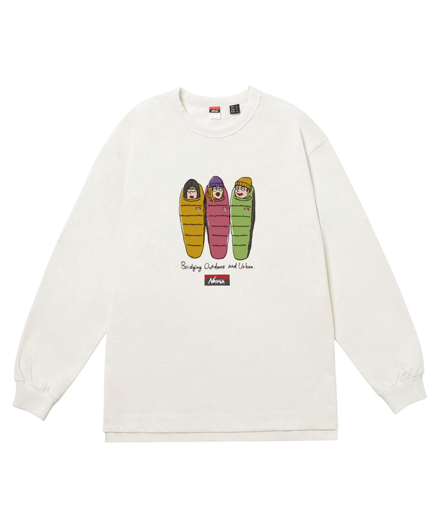 アウトドア寝具 NANGAxLIBERAIDERS ECO HYBRID L/S TEE CLINK｜NANGA X LIBERAIDERS ECO HYBRID L/S TEE (WHITE) #77501