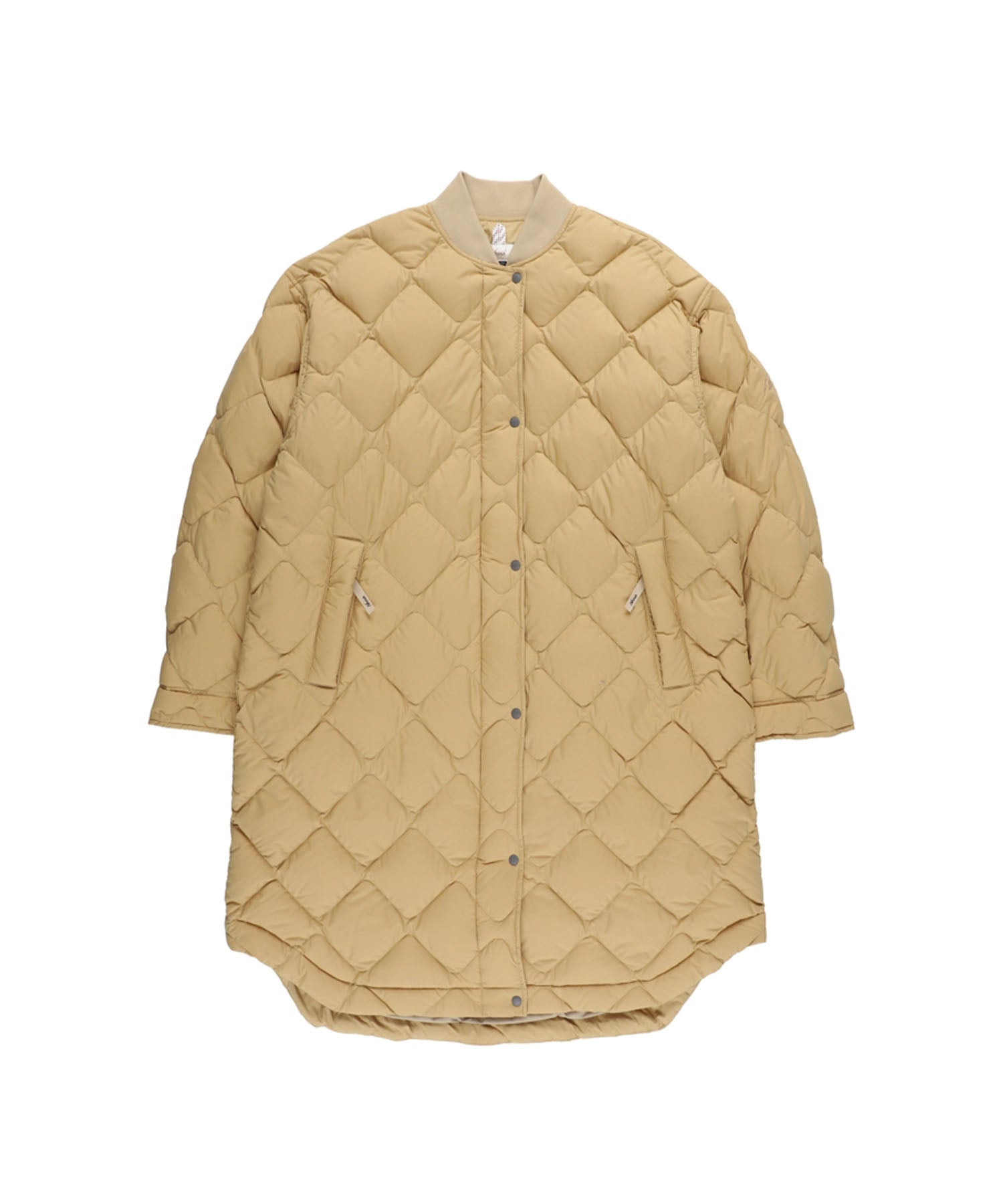 【極美品】ヘルノ ダウンコート リブ キルティング カラーレス カーキ 42 ヘルノ HERNO HERNO LEGEND ダウンジャケット PI004ULE 12456Z