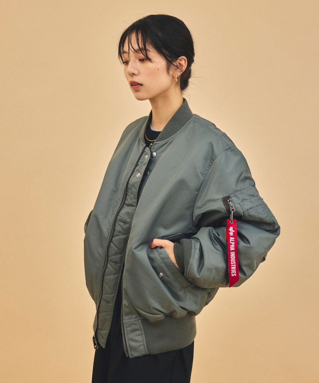 Alpha Industries × NANGA × FREAK'S STORE リバーシブル MA-1 ショートダウンジャケット