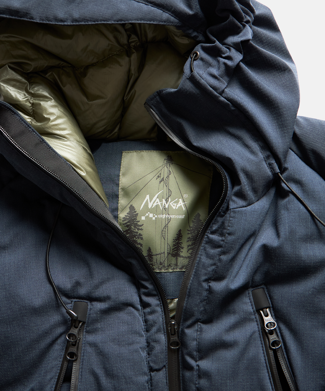 NANGA HOODED CHUTE DOWN JACKET