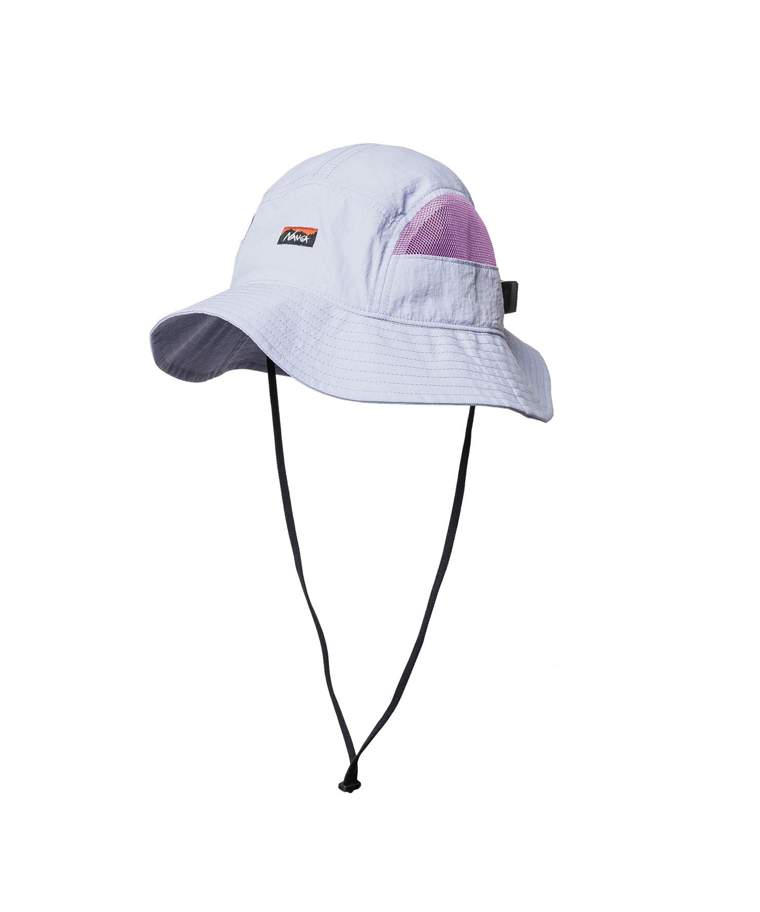 【新品】エメレオンドレ ナイロン バケット ハット ホワイト ピンク S/M 新品】エメレオンドレ ナイロン バケット ハット ホワイト
