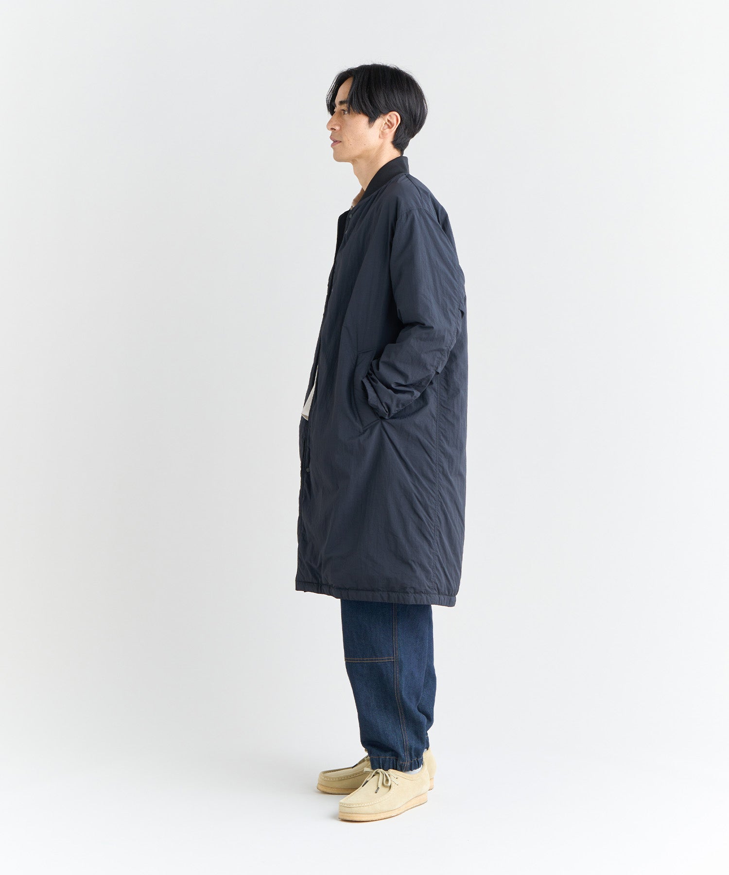 NANGA ダウンコート サイズL 楽天市場】NANGA（ナンガ） ノーカラー ダウンコート / レディース