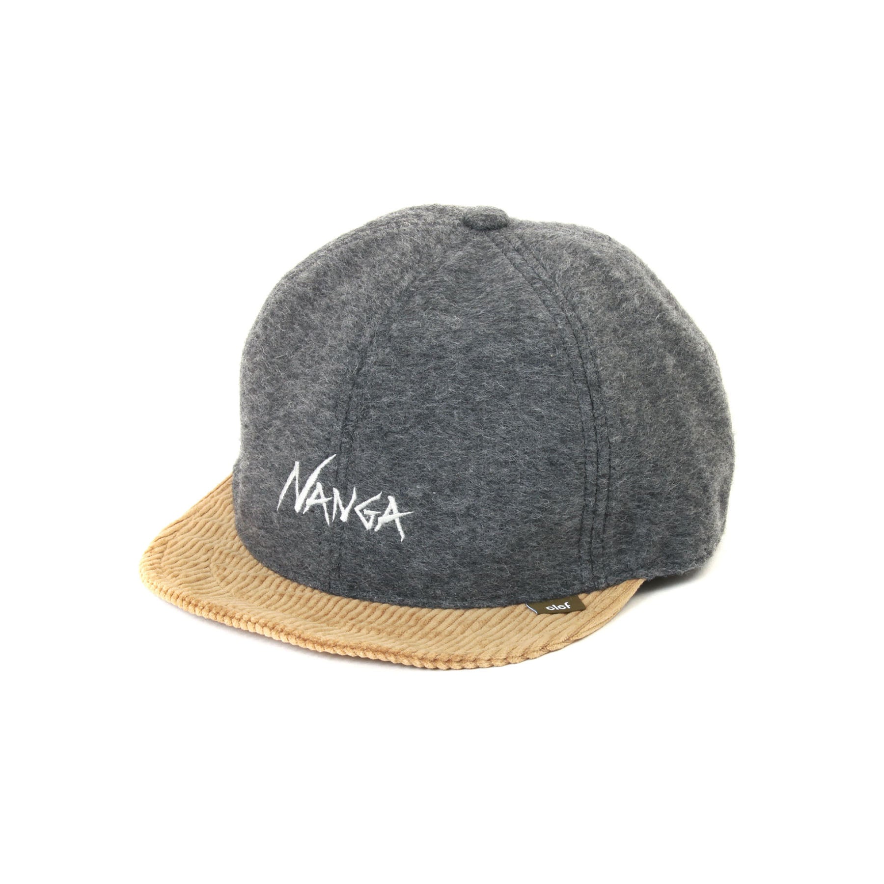 ナンガ クレ キャップ NANGA × Clef CORAL FLEECE WIRED B.CAP グレー-