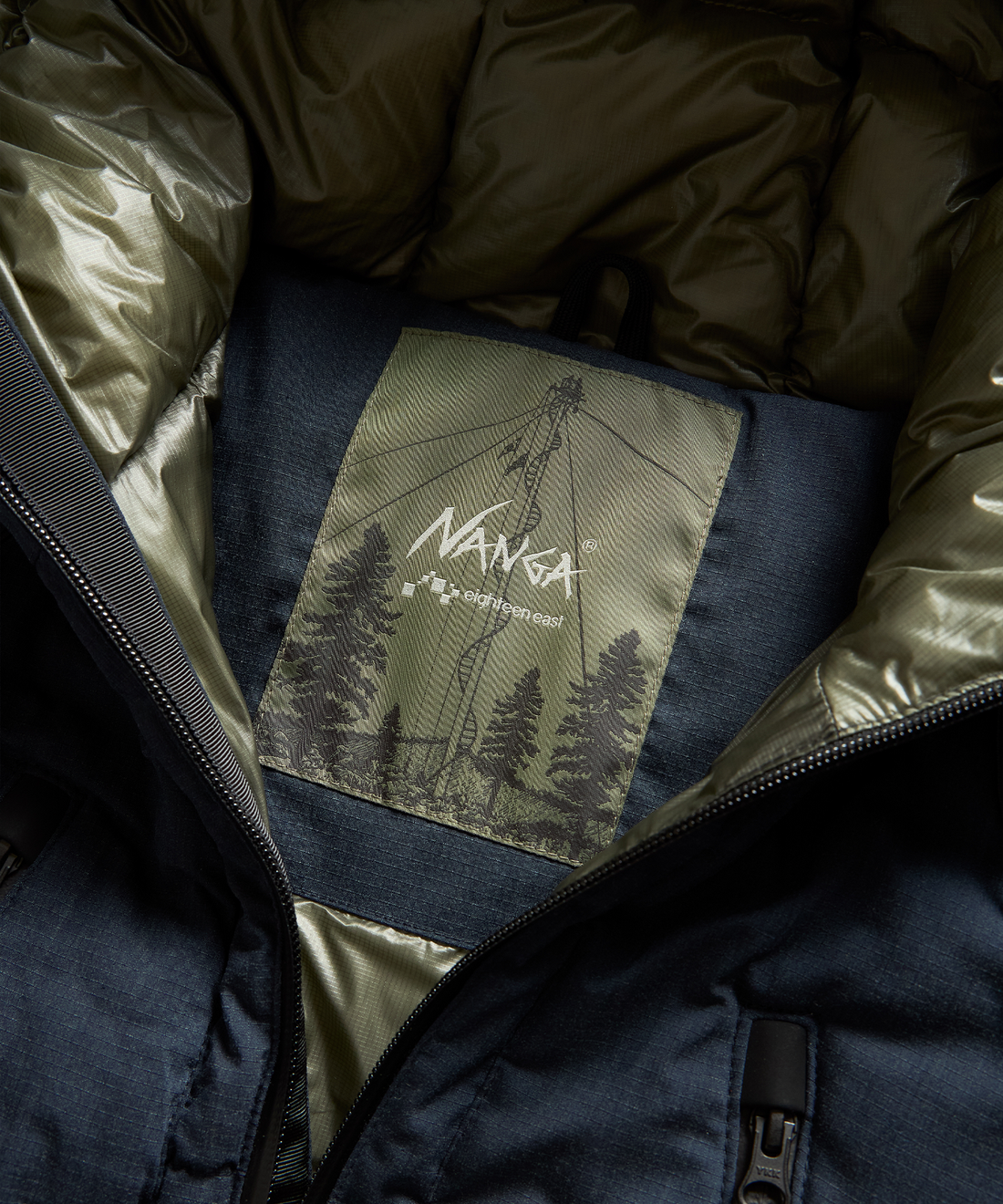NANGA HOODED CHUTE DOWN JACKET