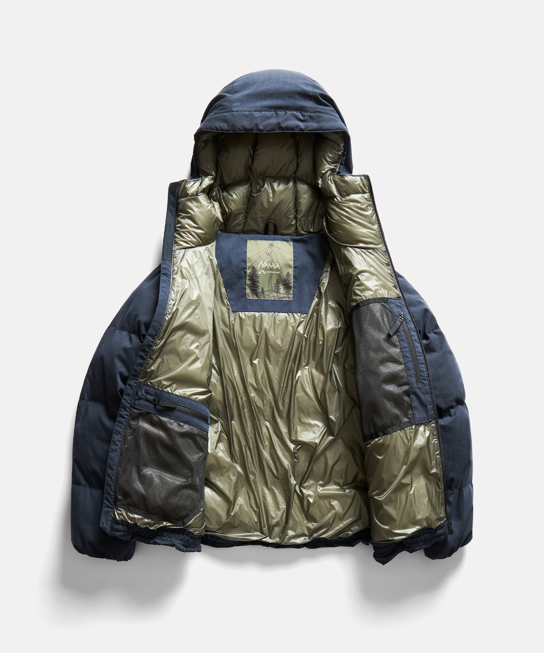 NANGA HOODED CHUTE DOWN JACKET