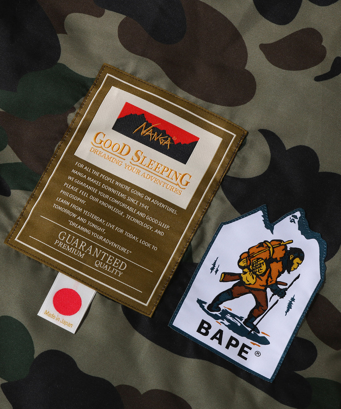 NANGA×BAPE 1ST CAMO DOWN DUVET DOUBLE DX M