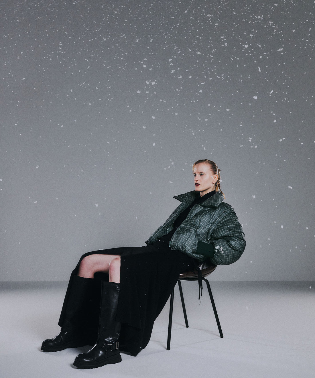 NANGA × Ameri 2WAY WAVE CHECK ダウンコート