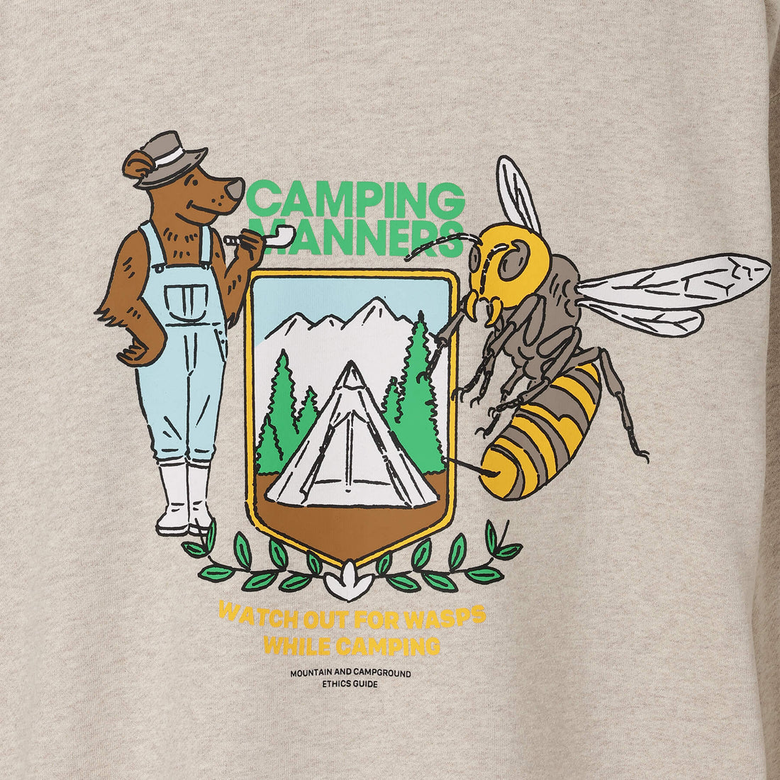 ECO HYBRID CAMPING MANNERS WASPS SWEATSHIRT(UNISEX)