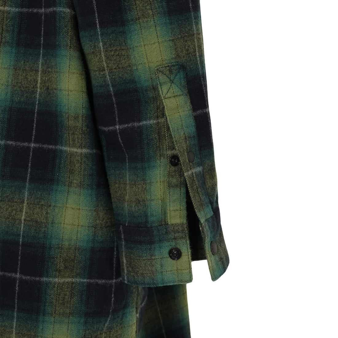 FADE PLAID CAMP SHIRT DRESS(WOMEN)