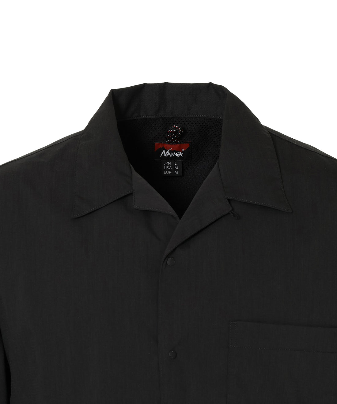 ヒノックリップストップ オープンカラー ショートスリーブシャツ