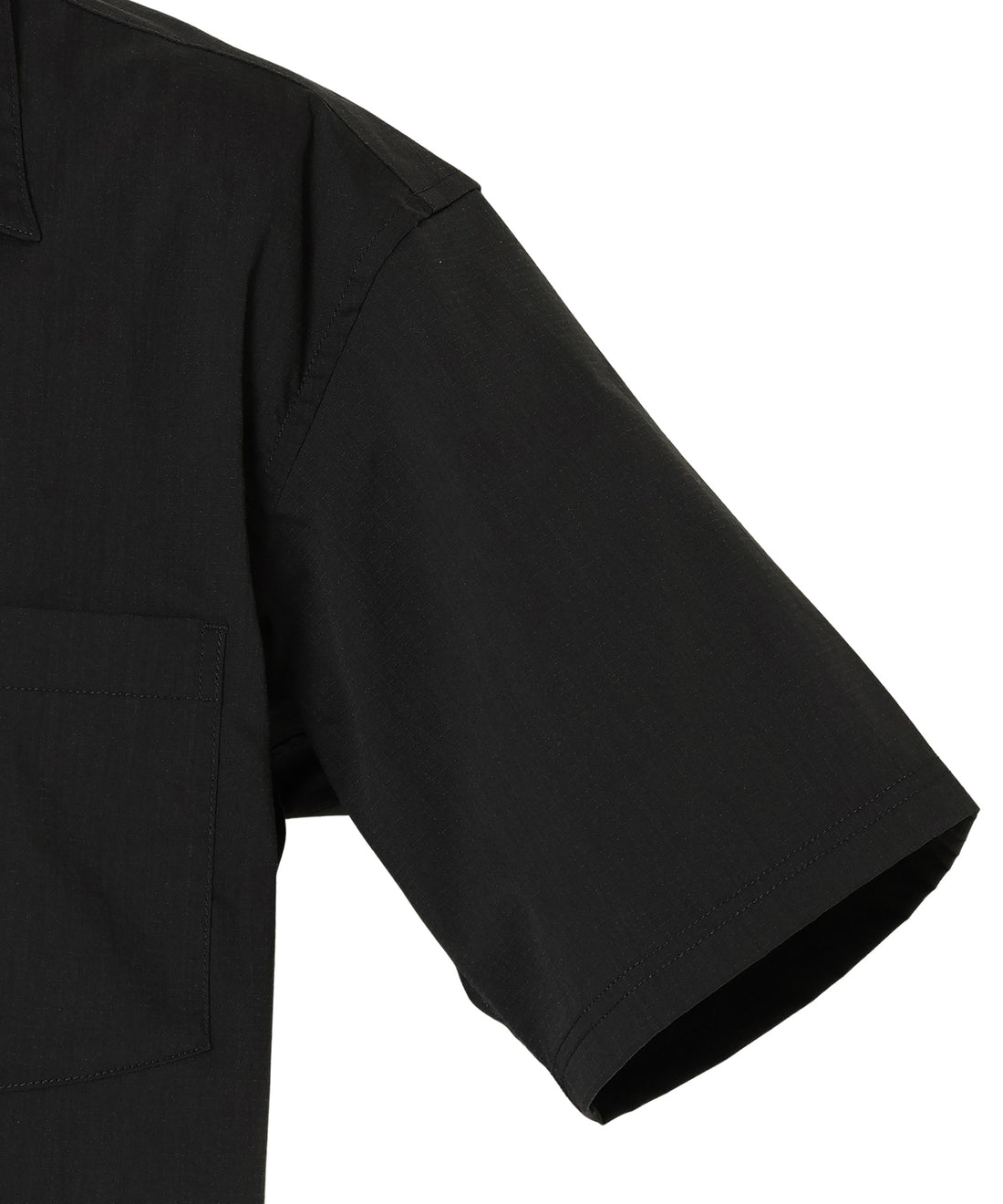 ヒノックリップストップ オープンカラー ショートスリーブシャツ