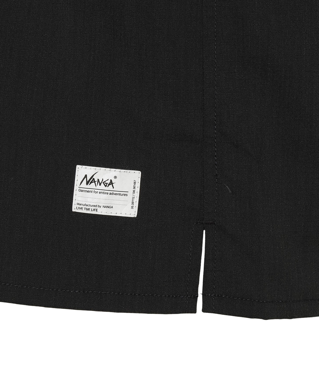 ヒノックリップストップ オープンカラー ショートスリーブシャツ