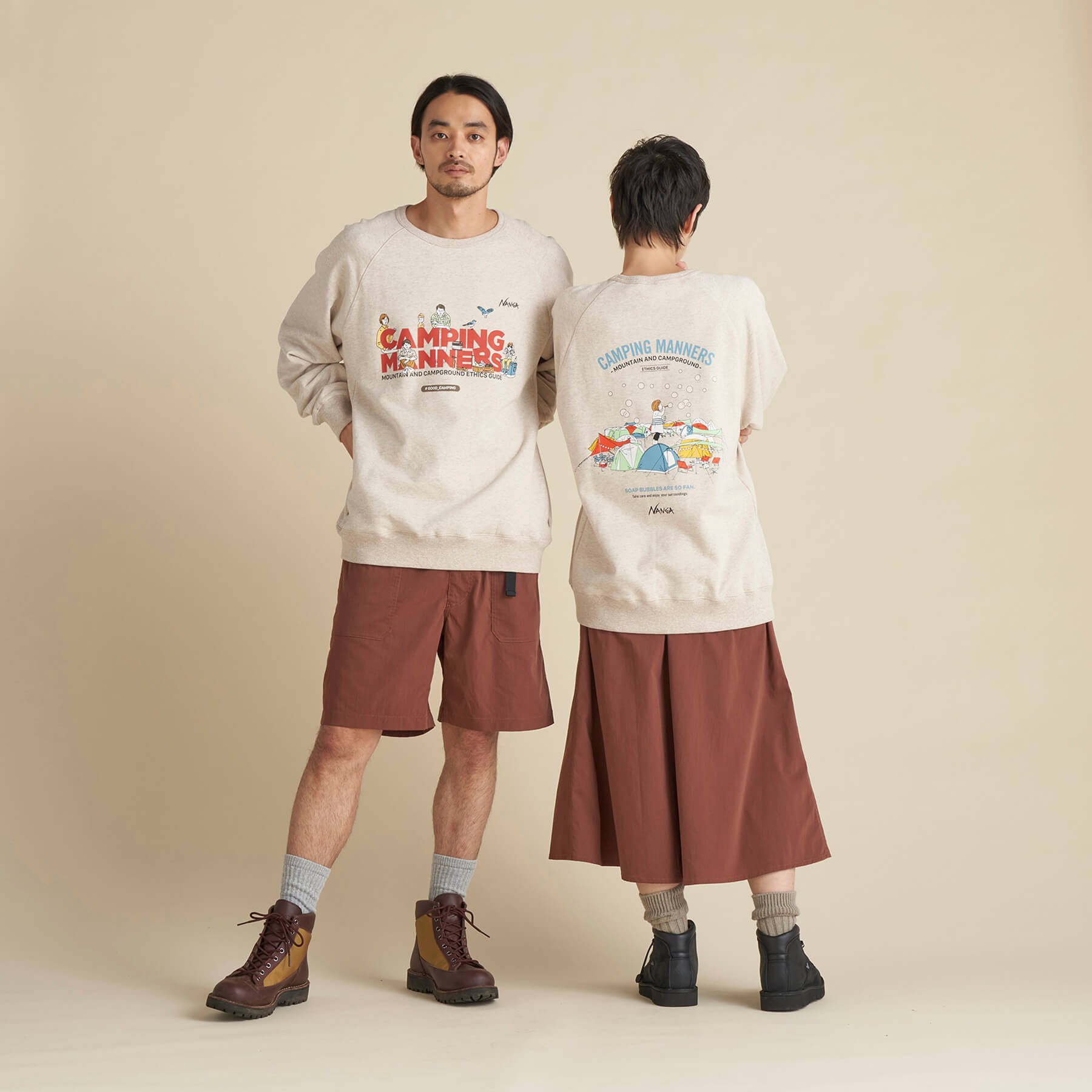 ECO HYBRID CAMPING MANNERS SOAP BUBBLES SWEATSHIRT(UNISEX) / エコ ...