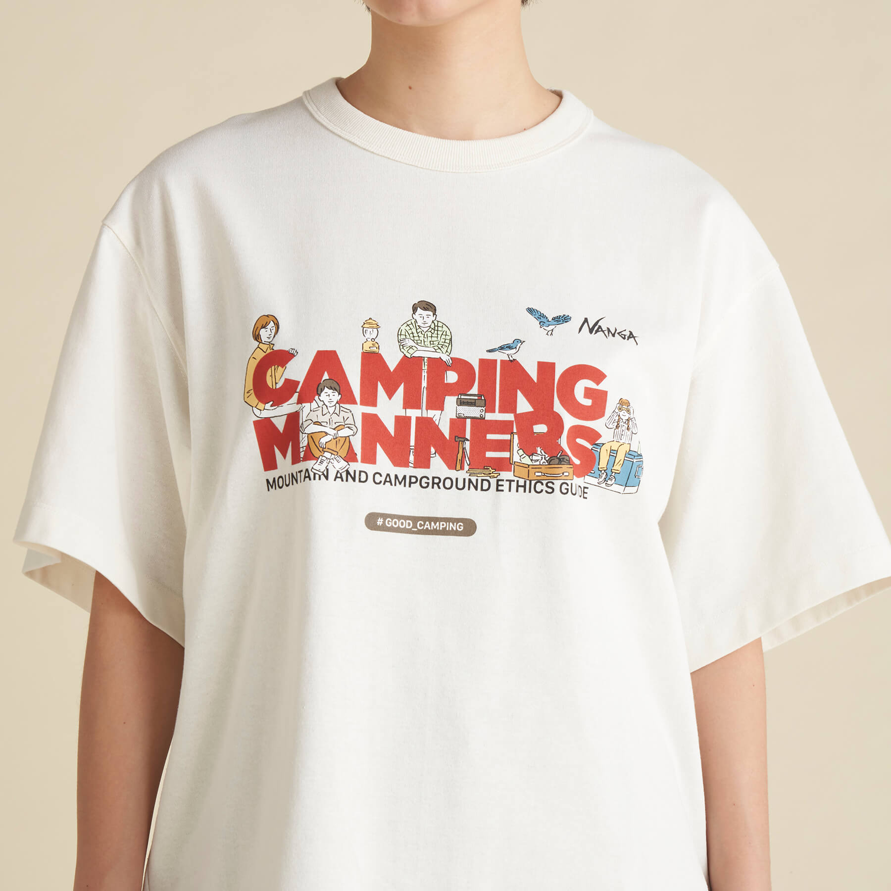 ECO HYBRID CAMPING MANNERS SOAP BUBBLES TEE(UNISEX) / エコハイブリッド キャンピングマ –  NANGA ONLINE SHOP