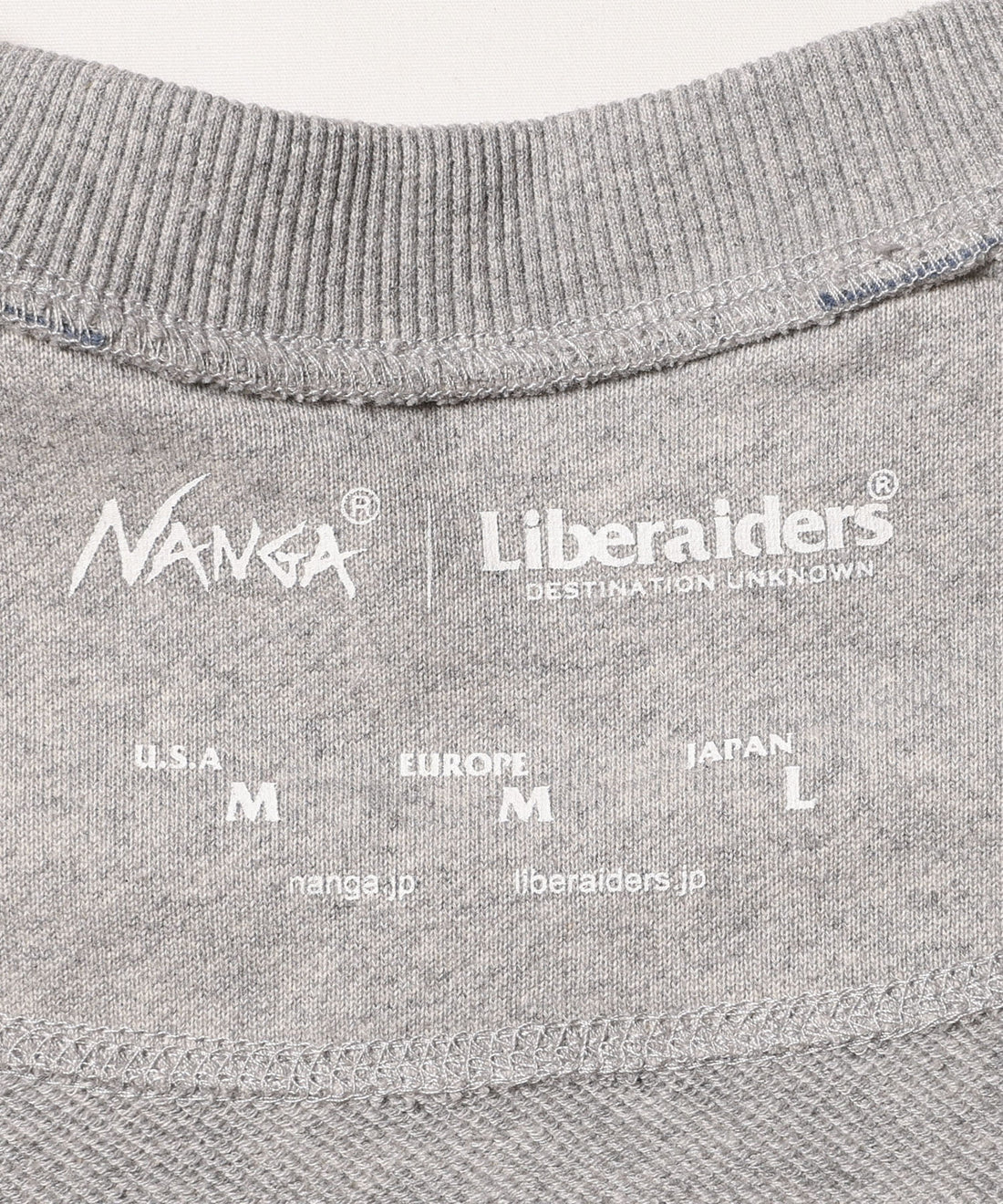 NANGA×LIBERAIDERS ECO HYBRID SWEATSHIRT