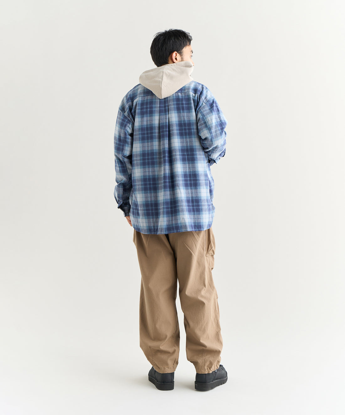 フェード タータンチェック キャンプシャツ