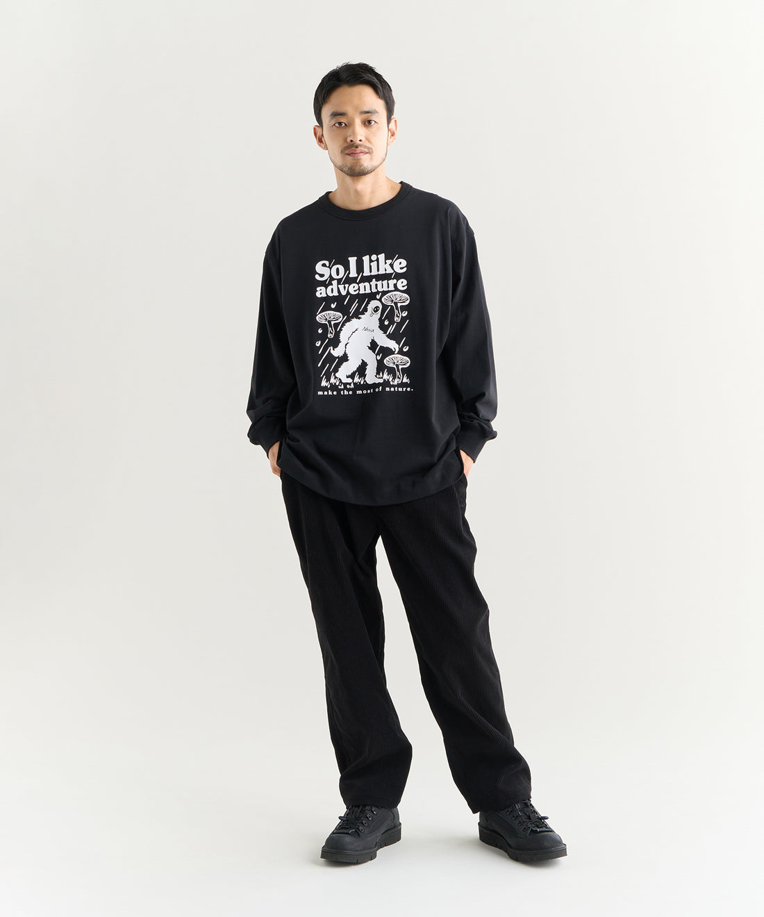 着用モデル：メンズ 180cm ／ 着用サイズ：L