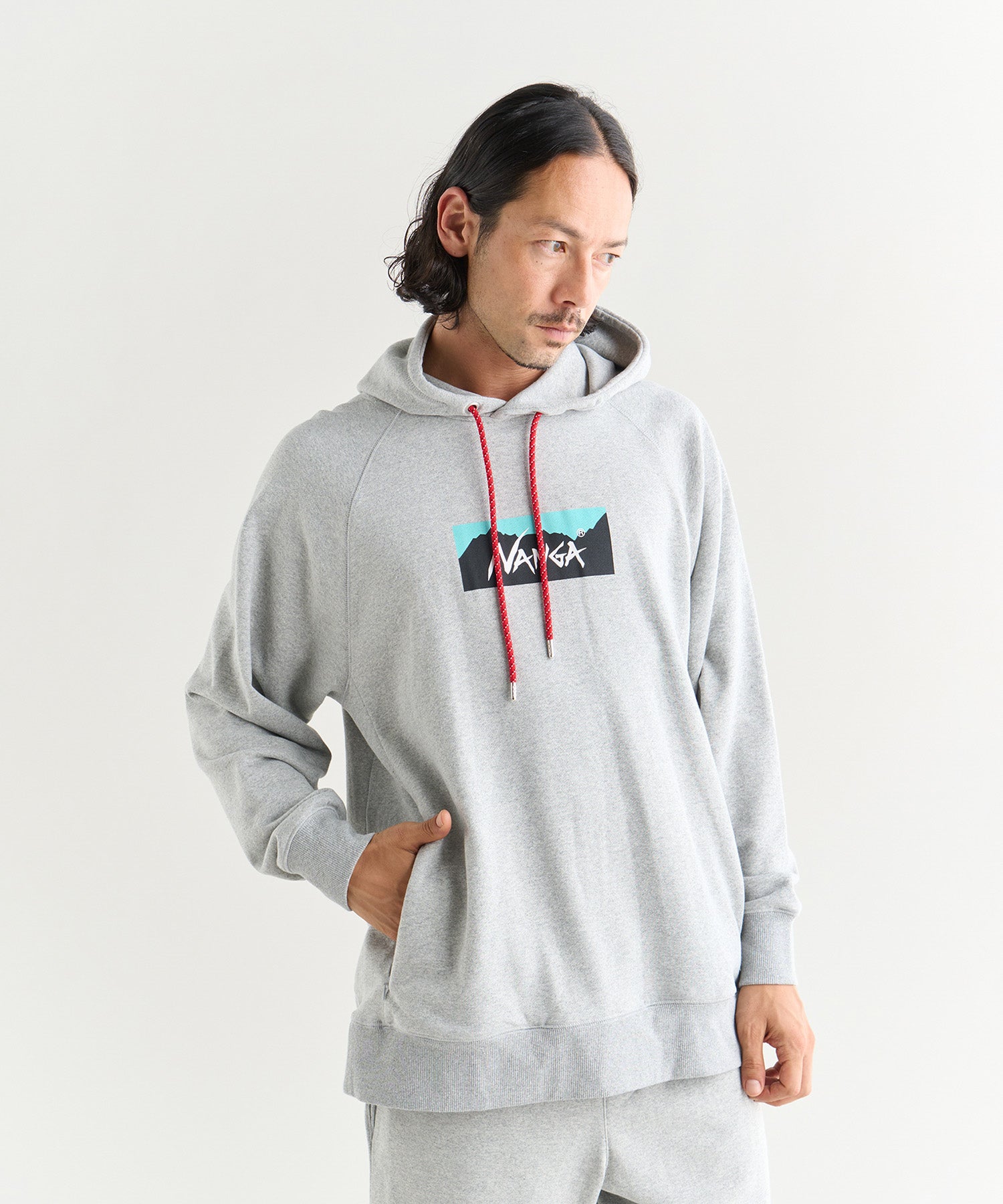 エコハイブリッド ボックスロゴ スウェットフーディー – NANGA