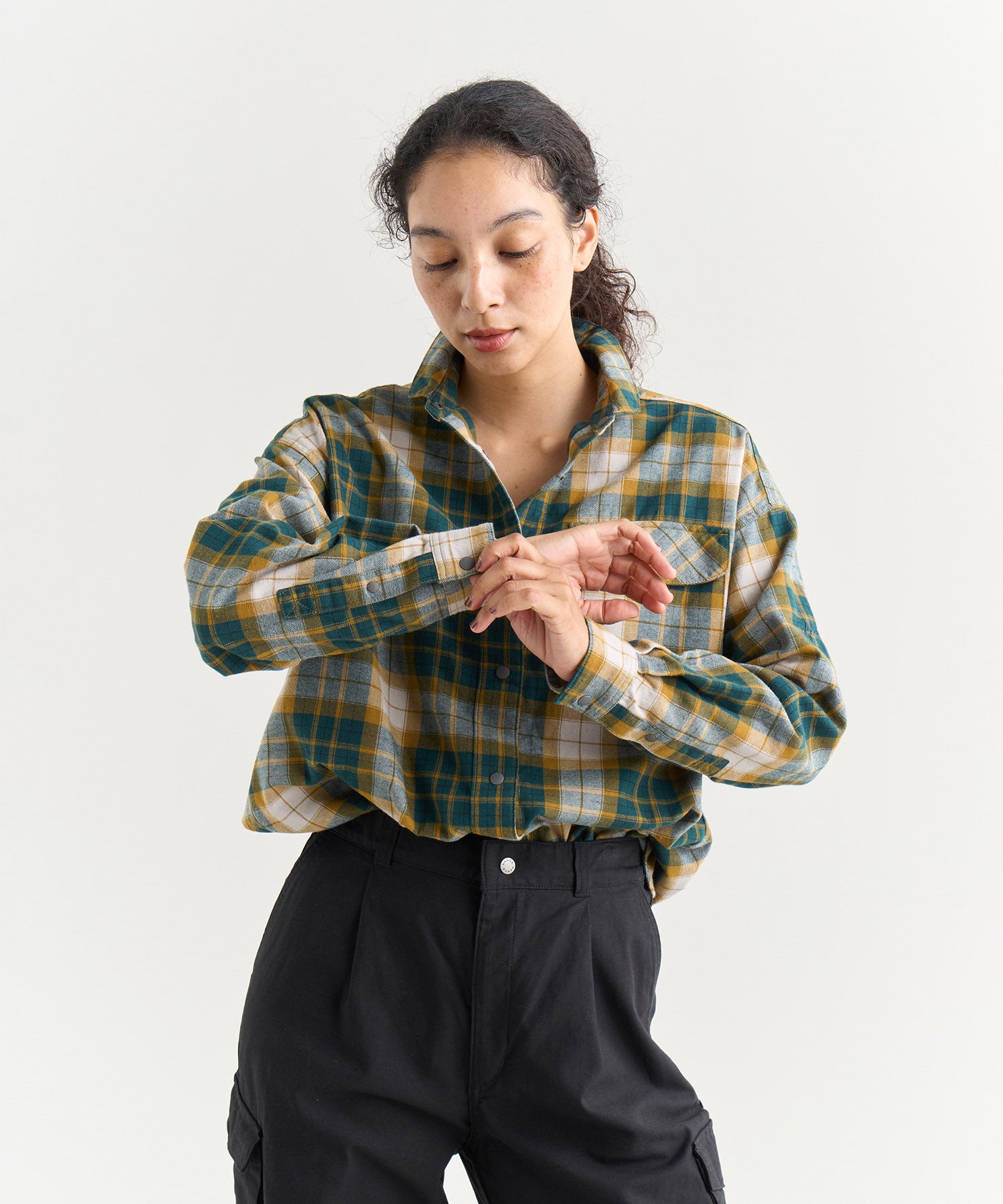 SPECIAL PRICE】フェード タータンチェック キャンプシャツ