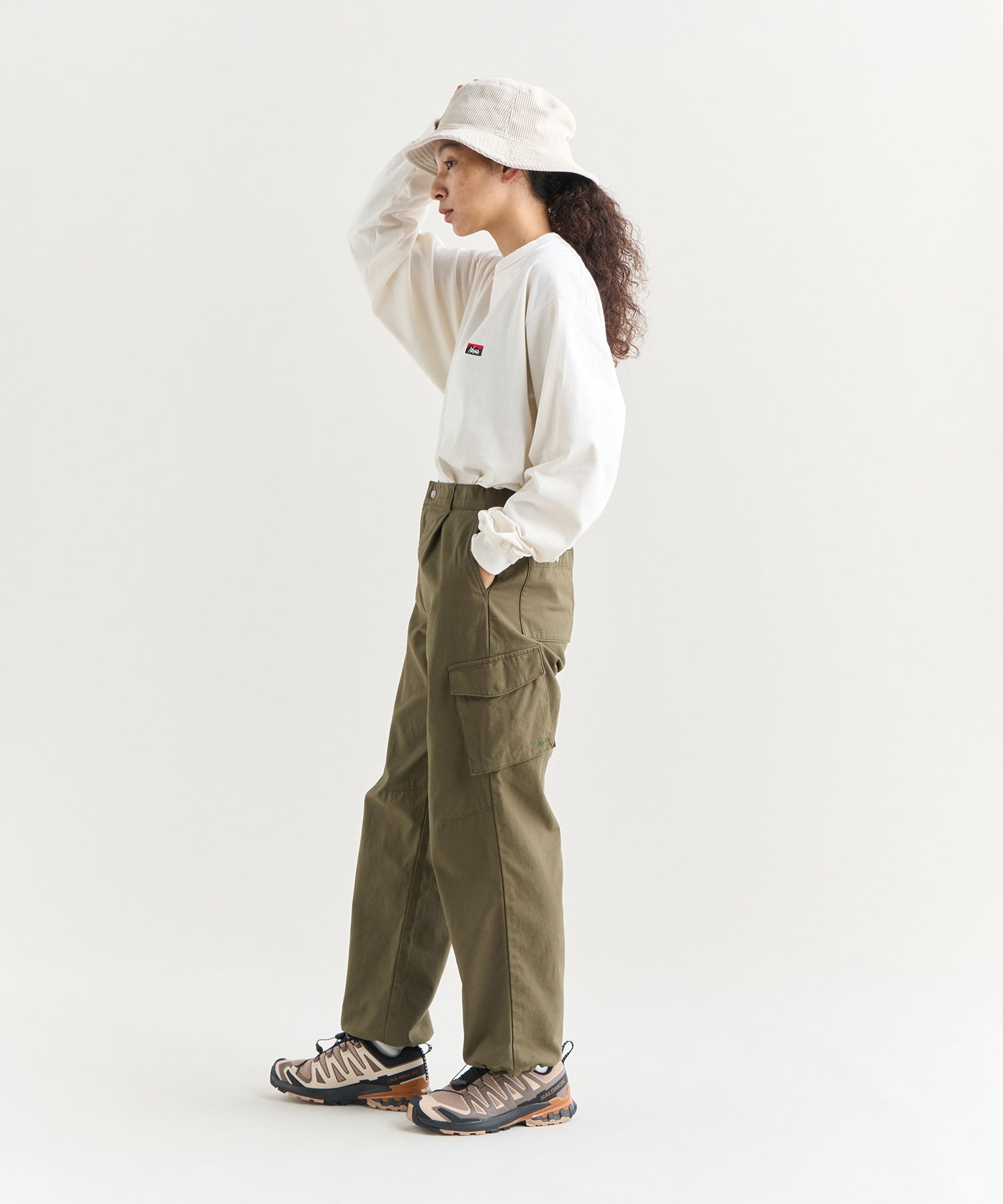 パンツ casabaKOWGA CARGO PANTS 0000_COTTONBACKSATINCARGOPANTS