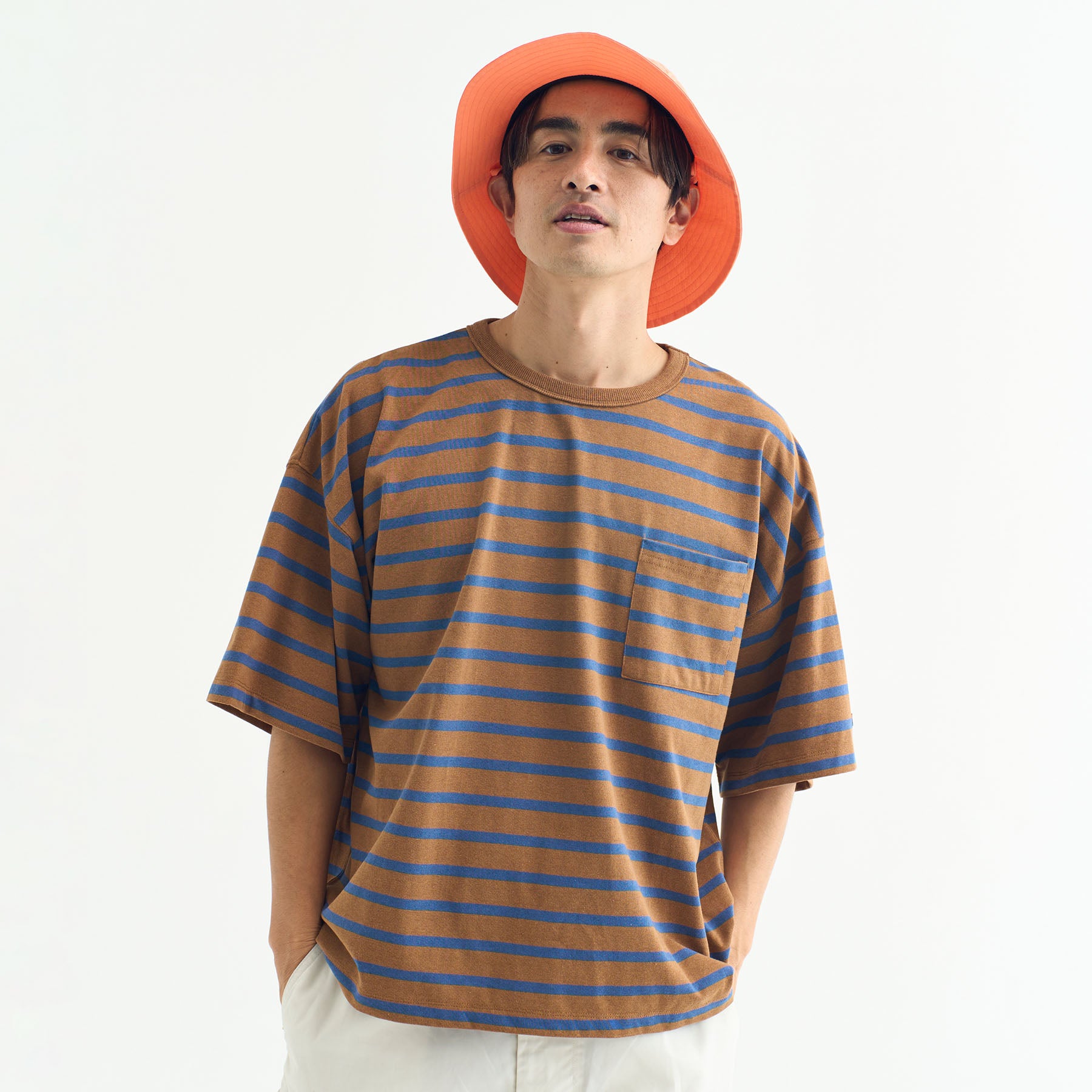 ECO HYBRID LOOSE FIT BORDER TEE/エコハイブリッド ルーズフィット