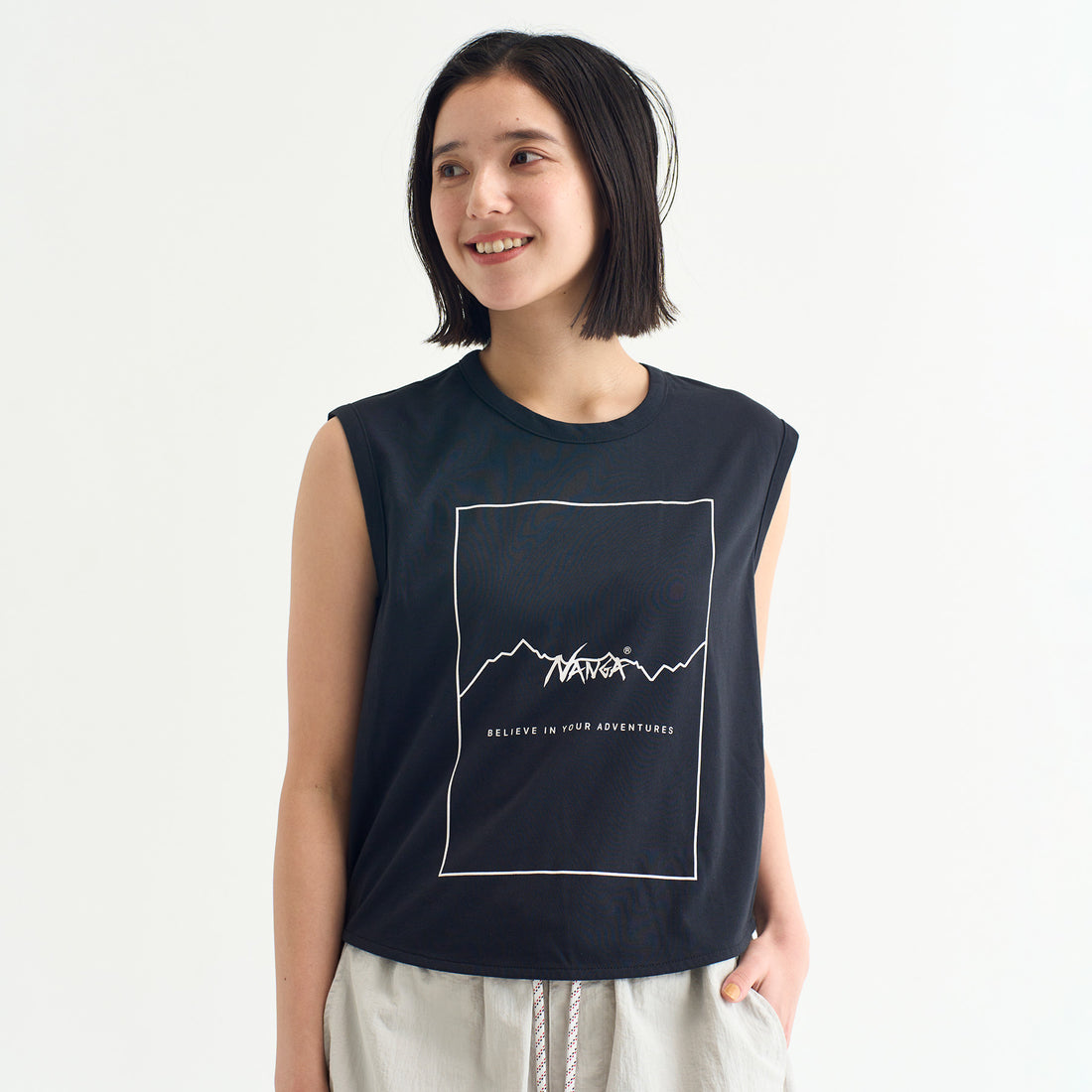 DRY MIX FRAME LOGO COMPACT TOP/ドライミックス フレームロゴ コンパクトトップ (7689569566894)
