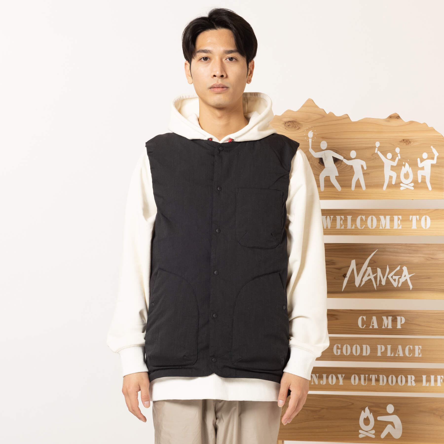 TAKIBI RIPSTOP INNER DOWN VEST/タキビリップストップインナーダウン