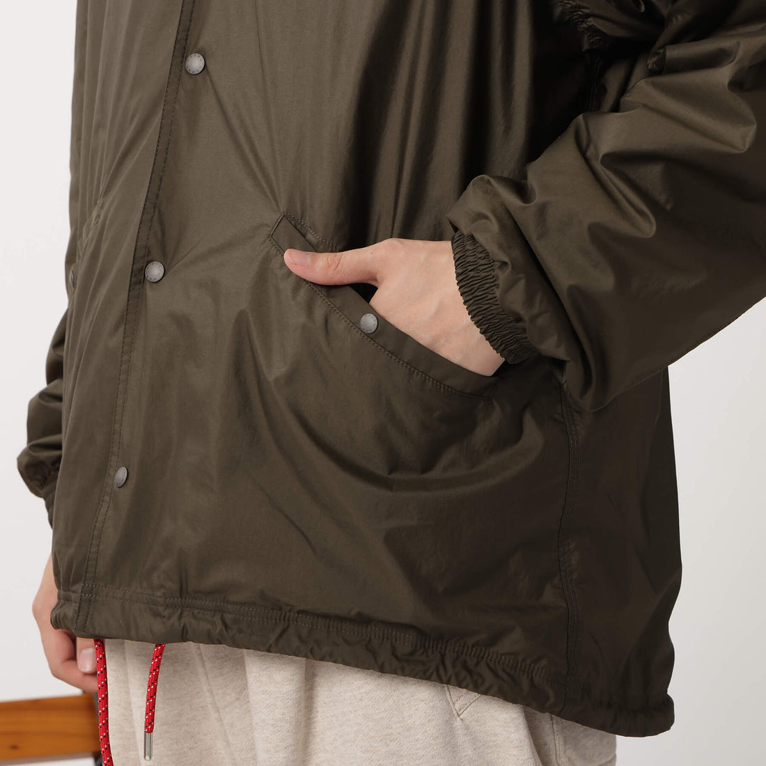 RIB COLLAR COACH JACKET / リブカラーコーチジャケット