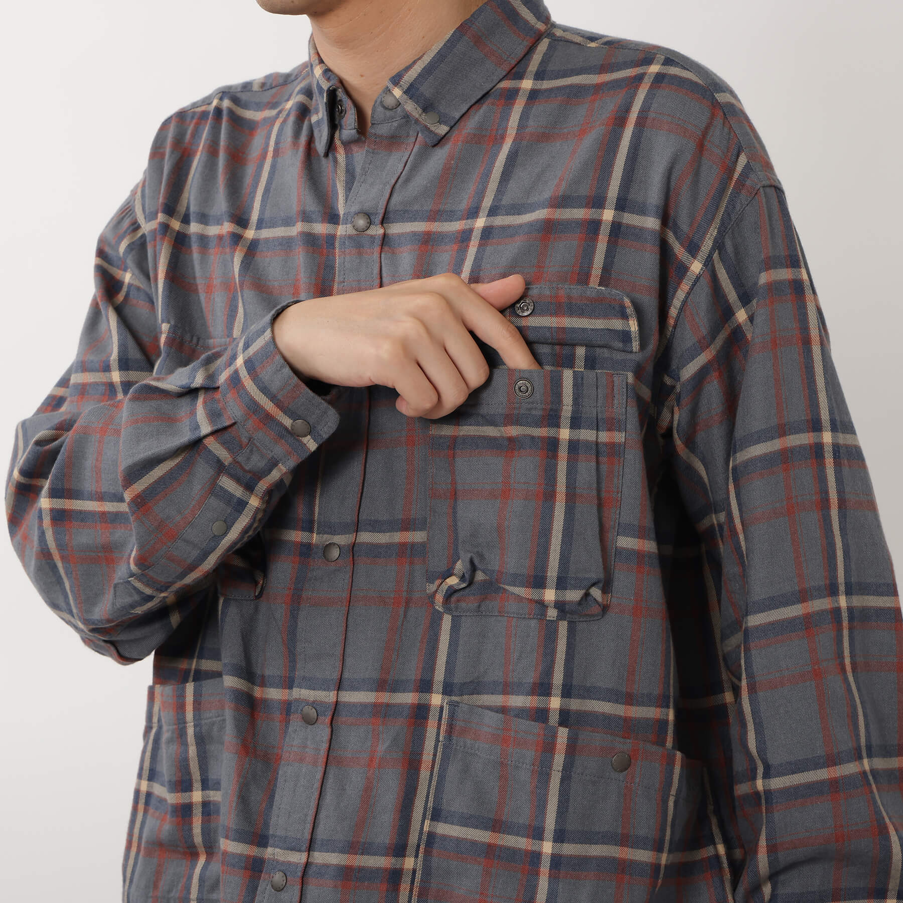 FADE PLAID CAMP SHIRT / フェードプレイドキャンプシャツ – NANGA