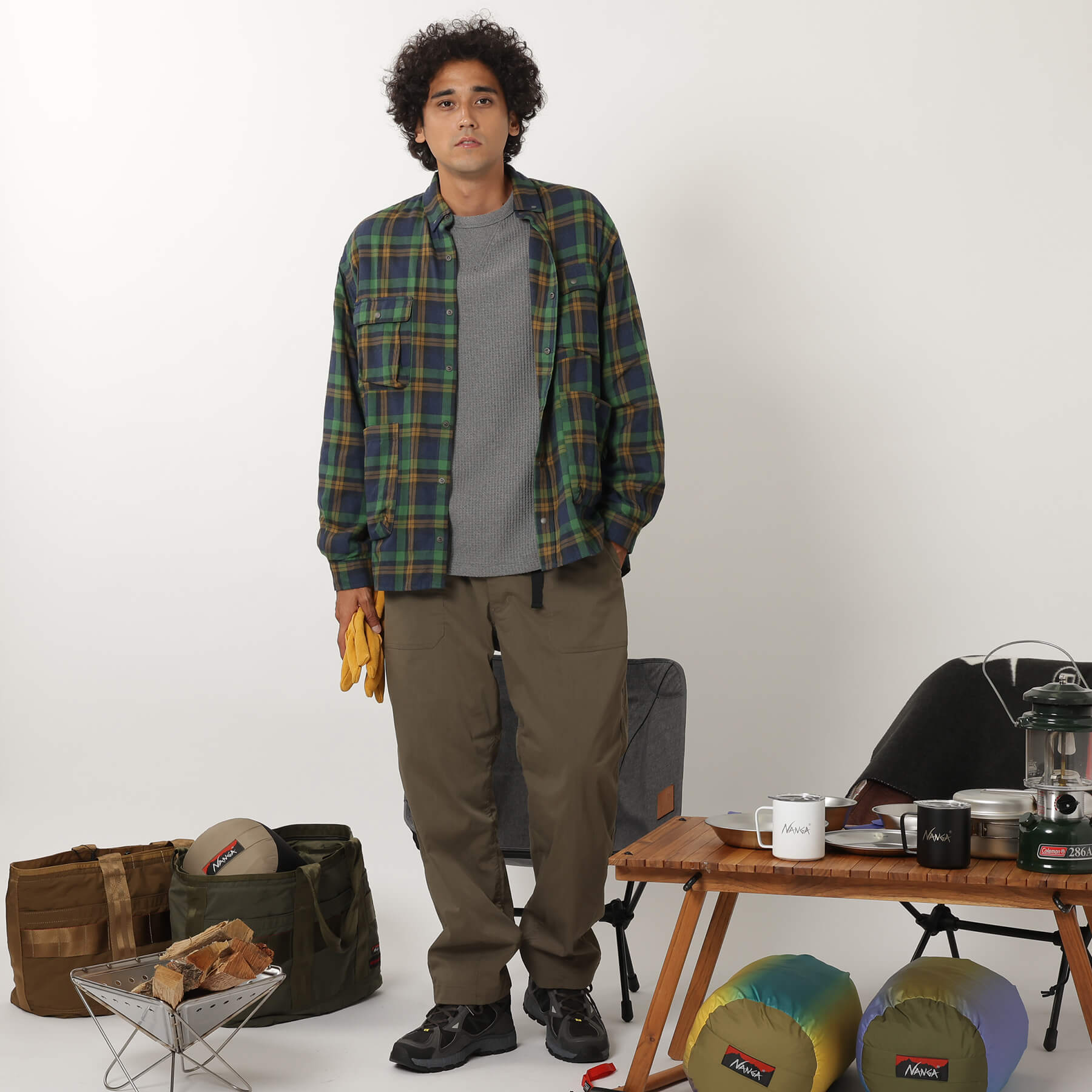 FADE PLAID CAMP SHIRT / フェードプレイドキャンプシャツ – NANGA