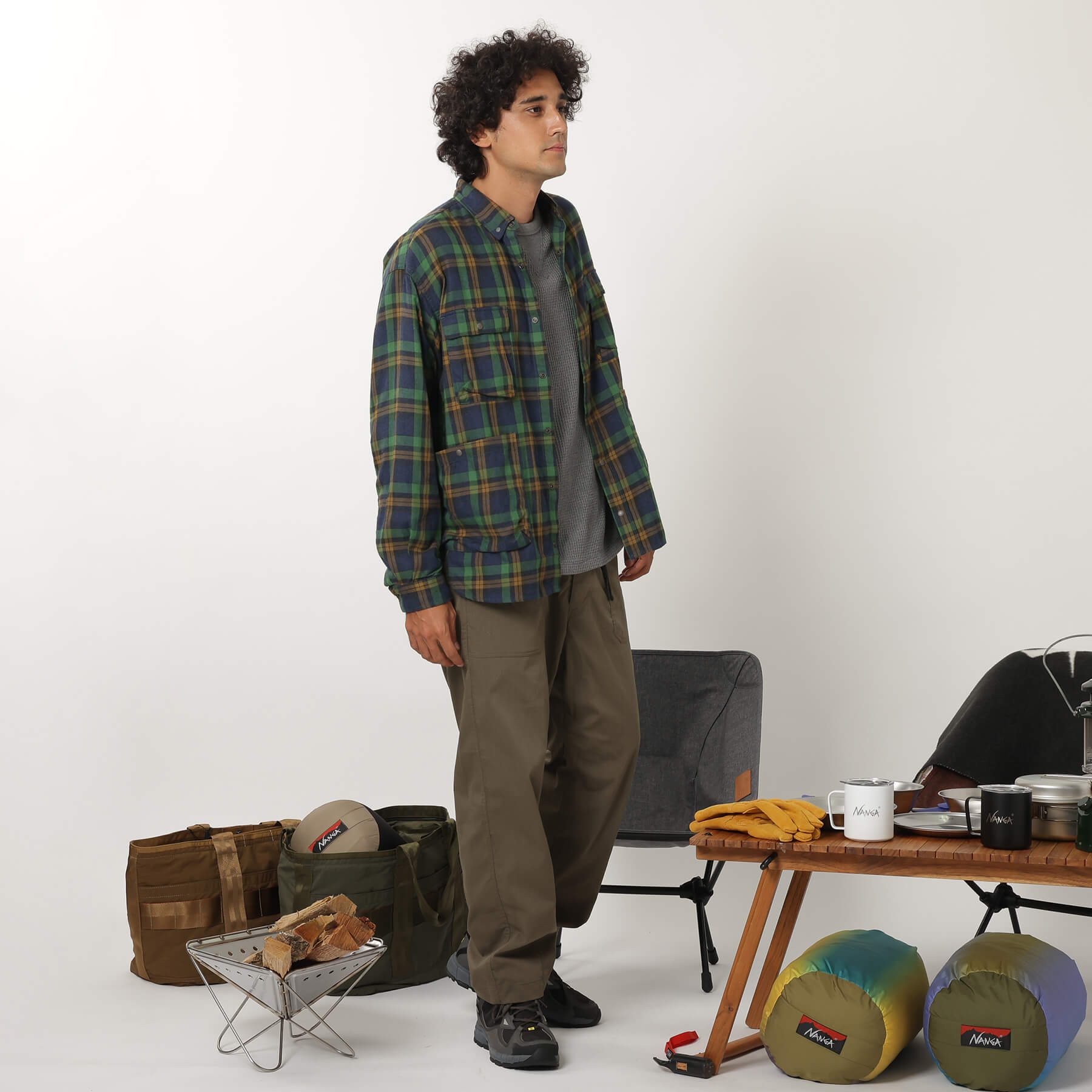 FADE PLAID CAMP SHIRT / フェードプレイドキャンプシャツ – NANGA