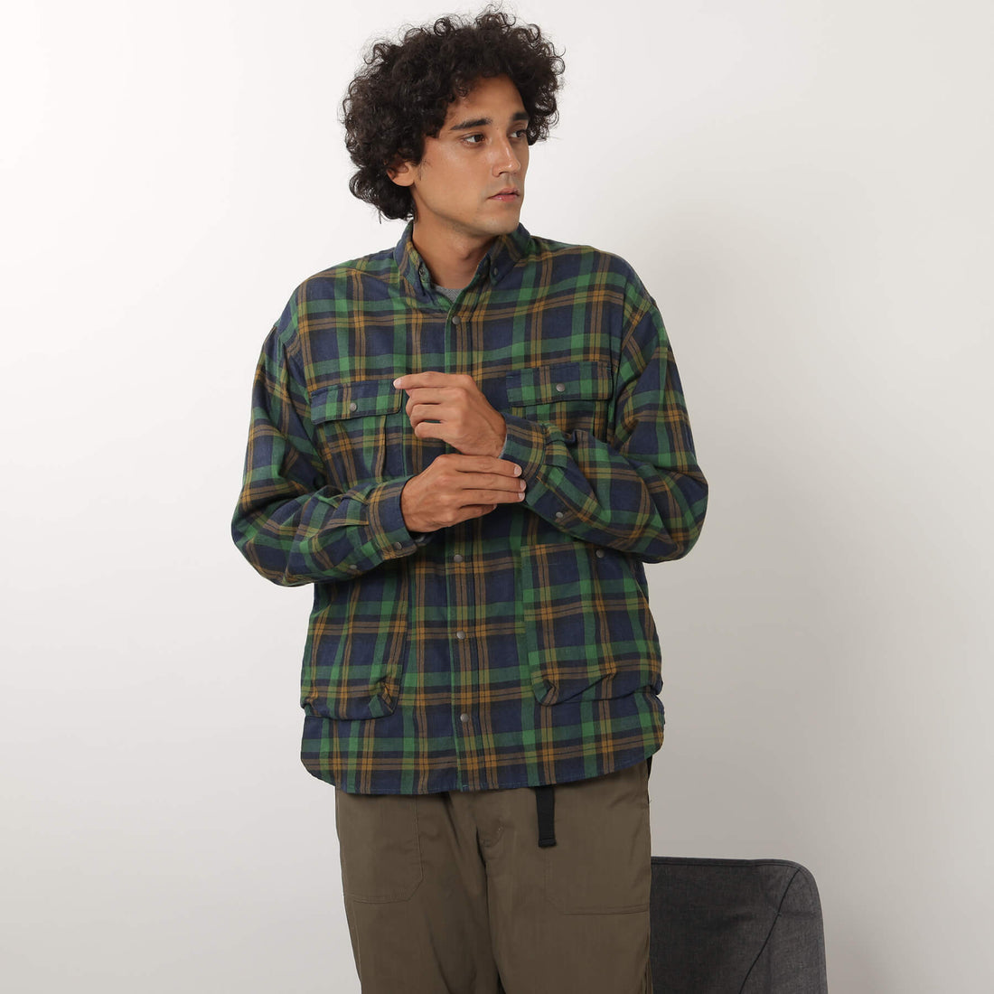 FADE PLAID CAMP SHIRT / フェードプレイドキャンプシャツ