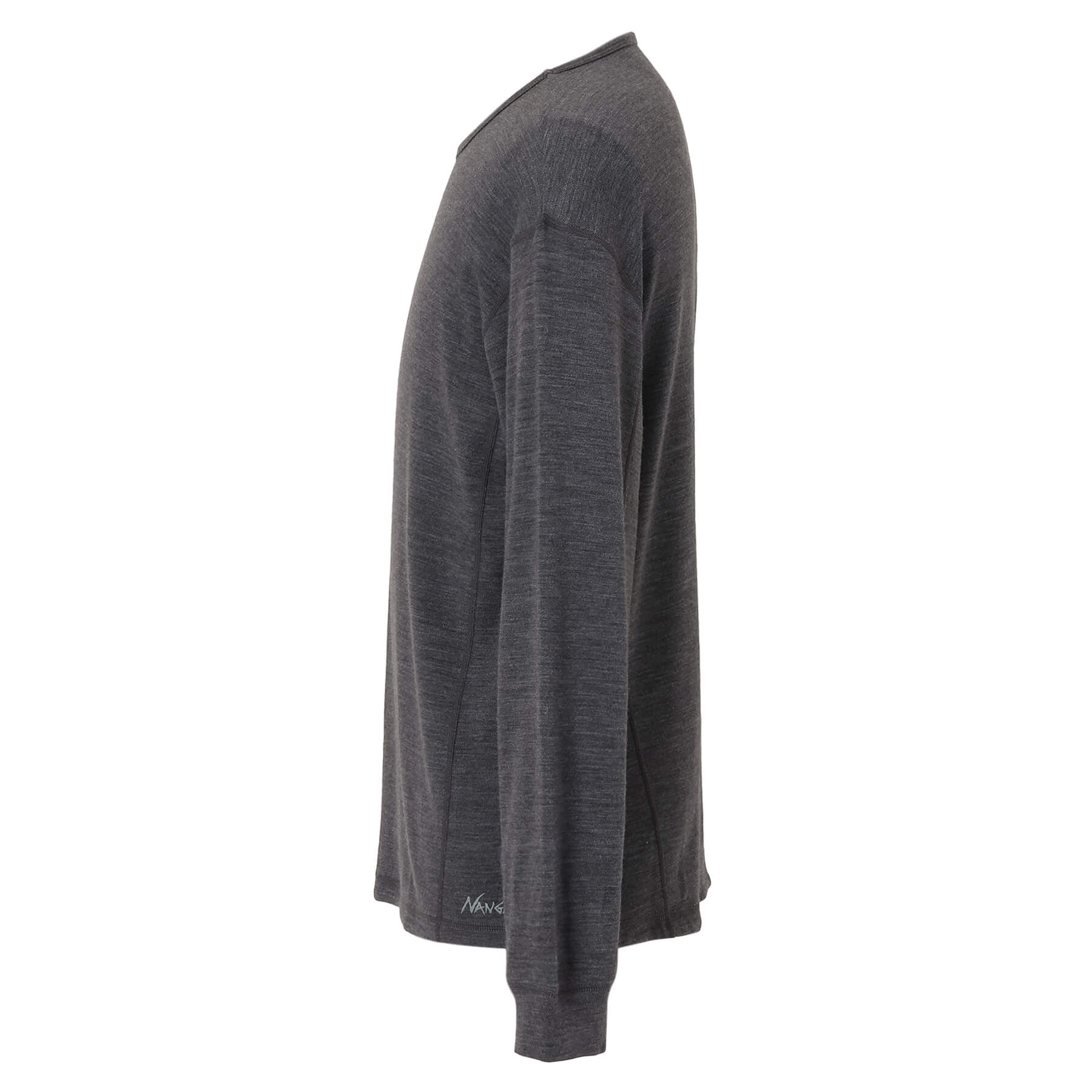 ナンガ メリノウールベースレイヤーロングスリーブトップ (メンズ) L ブラック #N1MPBKG5 Merino Wool BASE Layer L/S