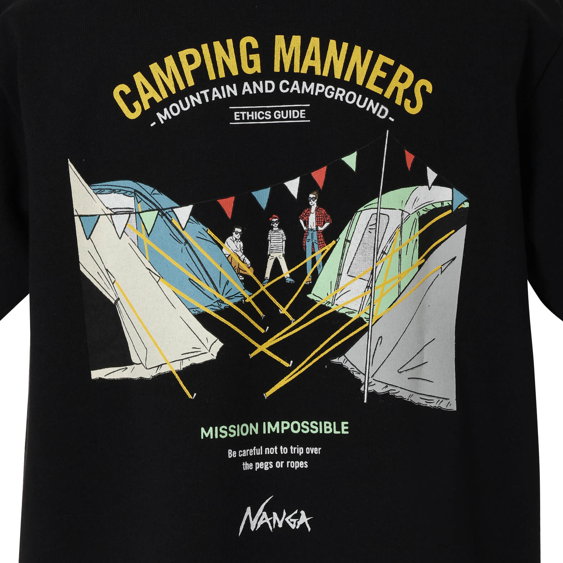 ECO HYBRID CAMPING MANNERS PEGu0026ROPE KIDS TEE / エコハイブリッド キャンピングマナー ペグu0026ロ –  NANGA ONLINE SHOP