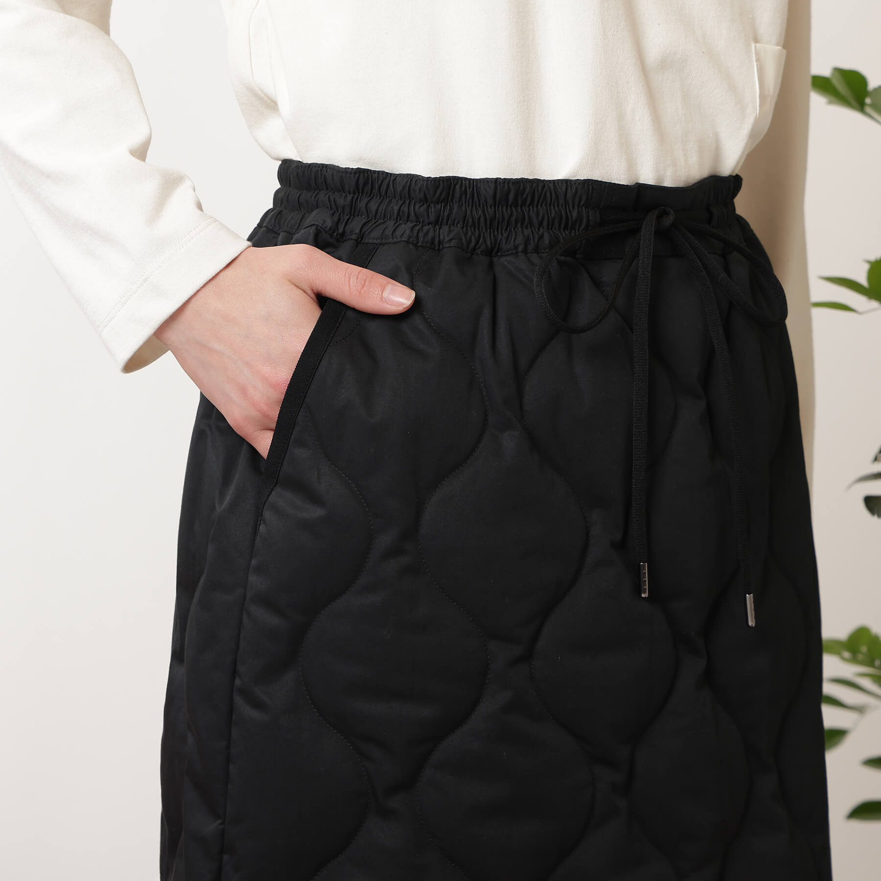 COTTON PEACH ONION QUILT DOWN SKIRT(WOMEN) / コットンピーチ