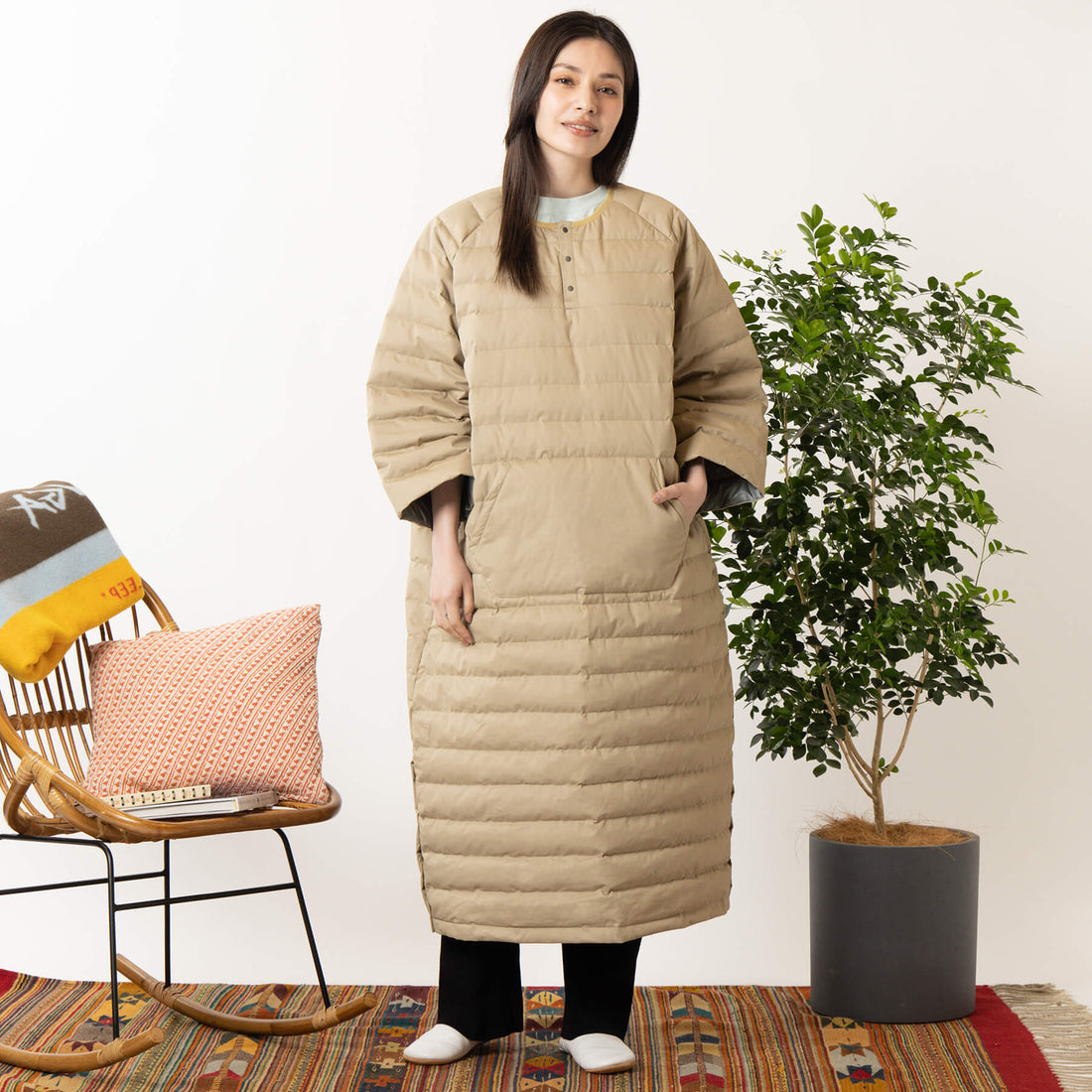 COTTON PEACH DOWN ONE PIECE/コットンピーチダウンワンピース