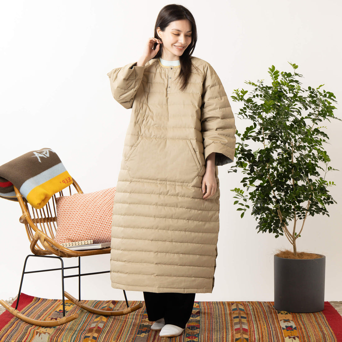 COTTON PEACH DOWN ONE PIECE/コットンピーチダウンワンピース