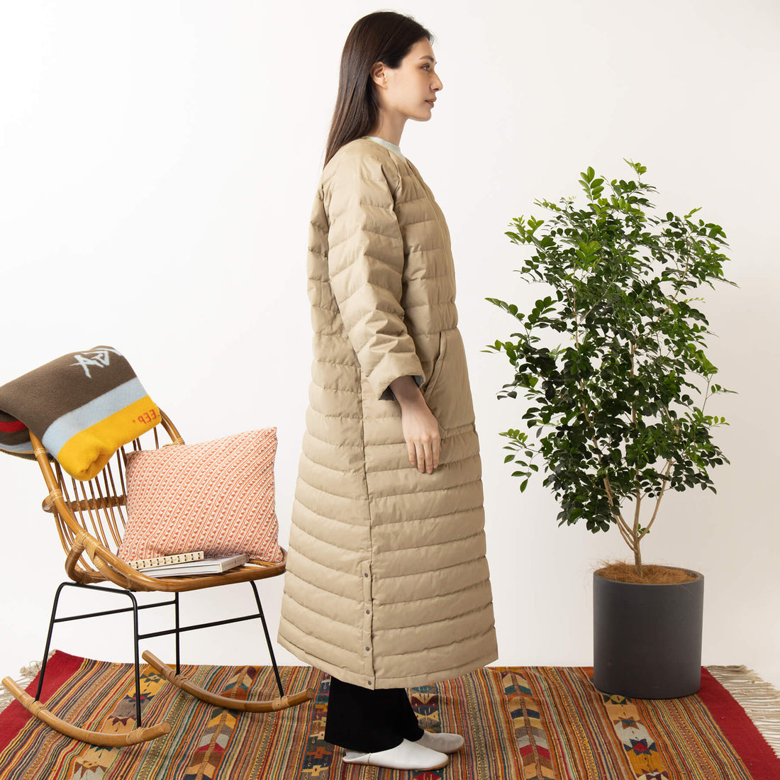COTTON PEACH DOWN ONE PIECE/コットンピーチダウンワンピース