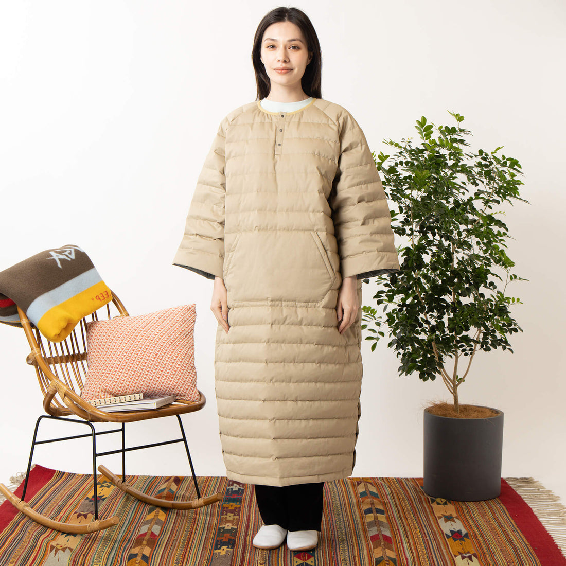COTTON PEACH DOWN ONE PIECE/コットンピーチダウンワンピース