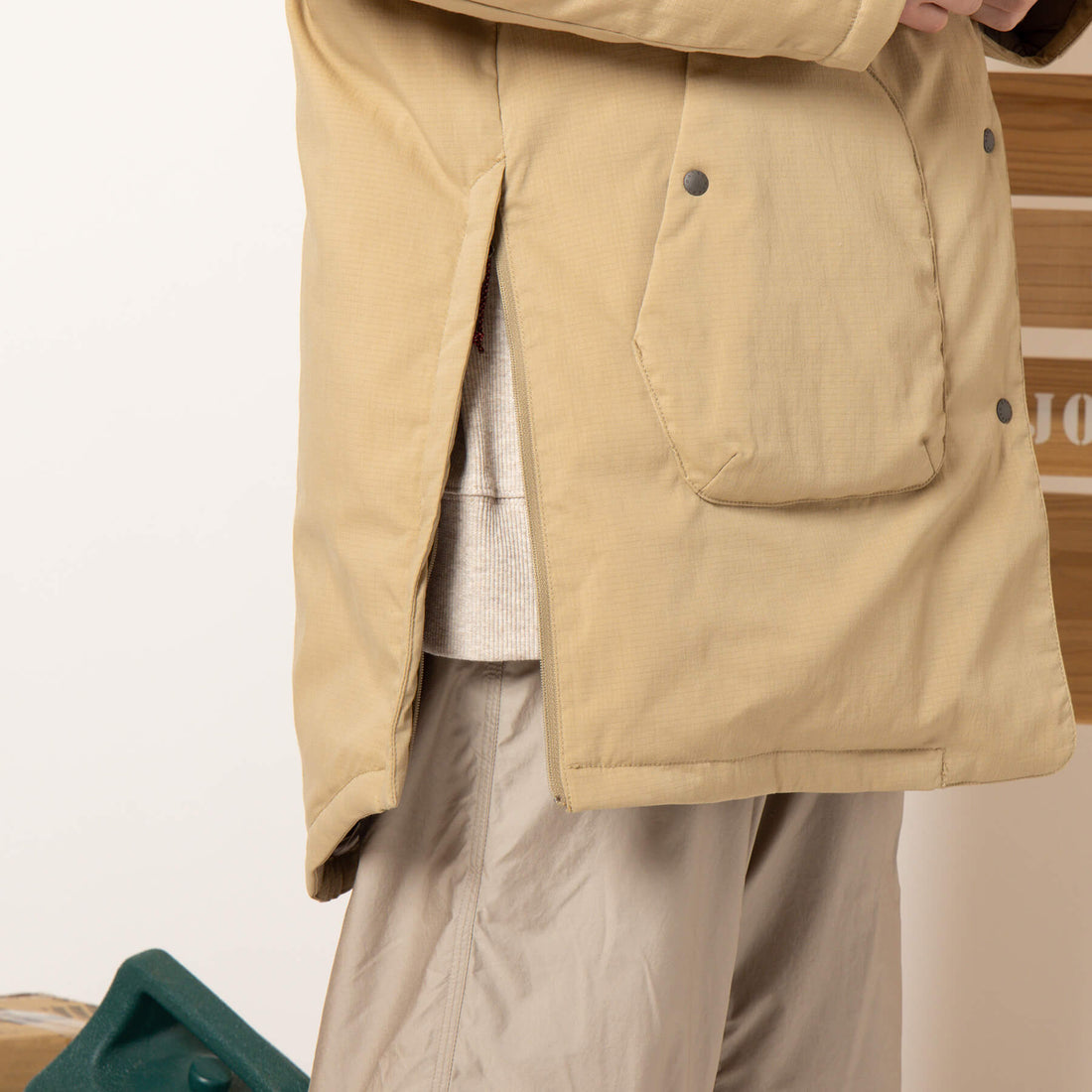 TAKIBI RIPSTOP INNER DOWN LONG CARDIGAN/タキビリップストップインナーダウンロングカーディガン（ウィメンズ）
