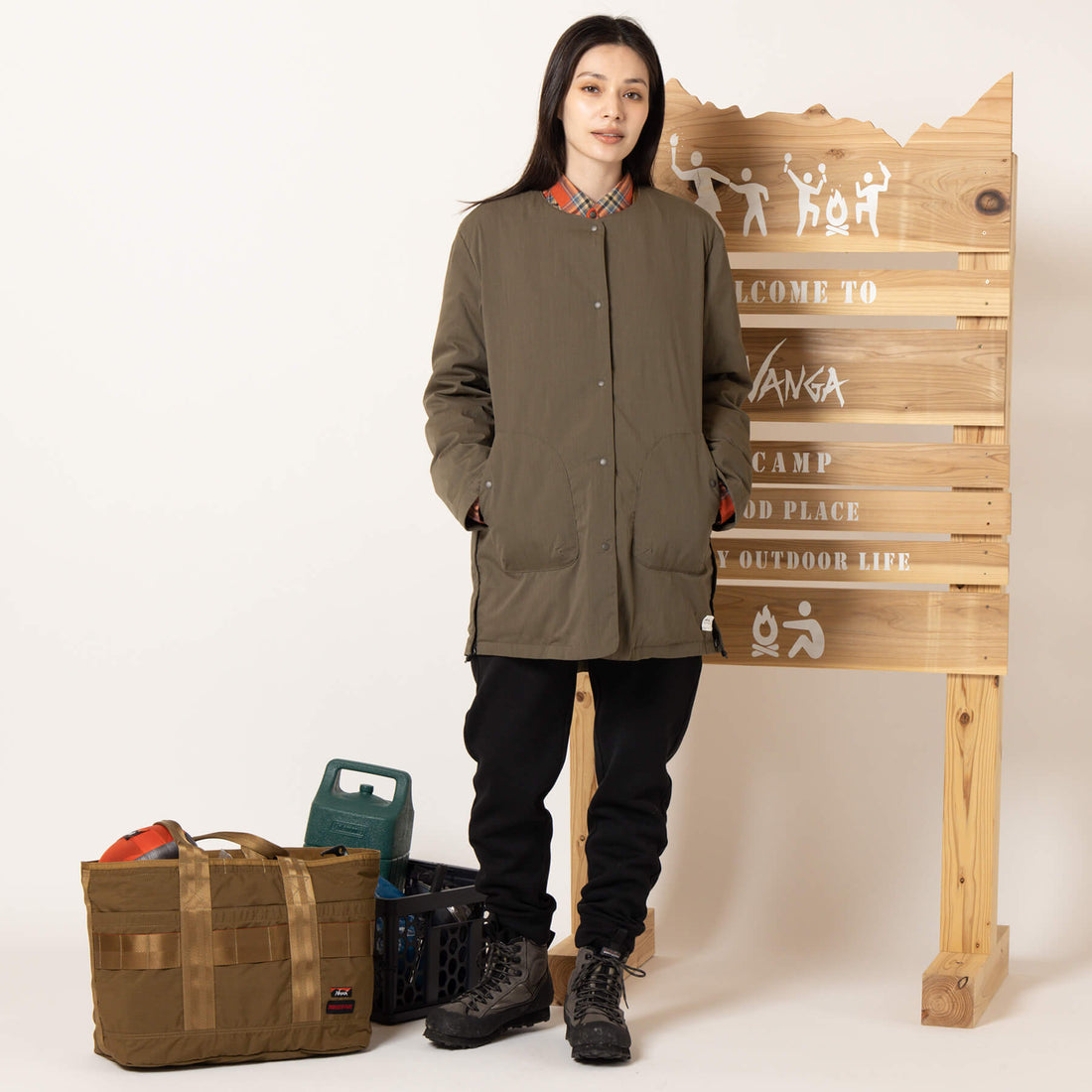 TAKIBI RIPSTOP INNER DOWN LONG CARDIGAN/タキビリップストップインナーダウンロングカーディガン（ウィメンズ）