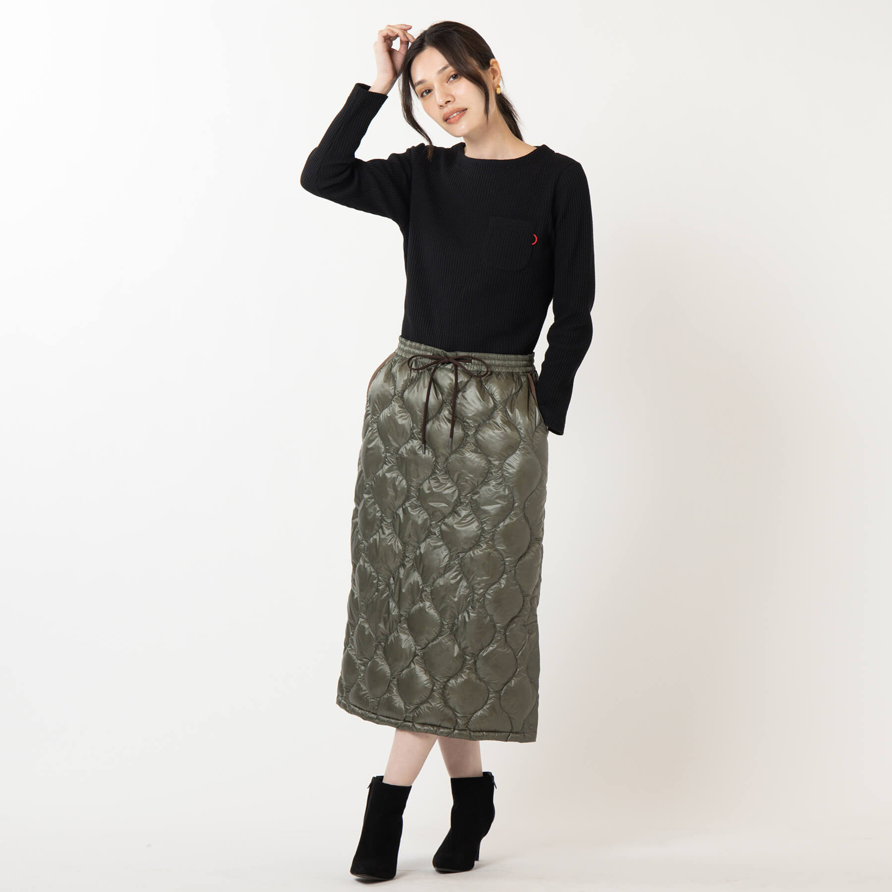 ONION QUILT DOWN SKIRT / オニオンキルトダウンスカート (ウィメンズ