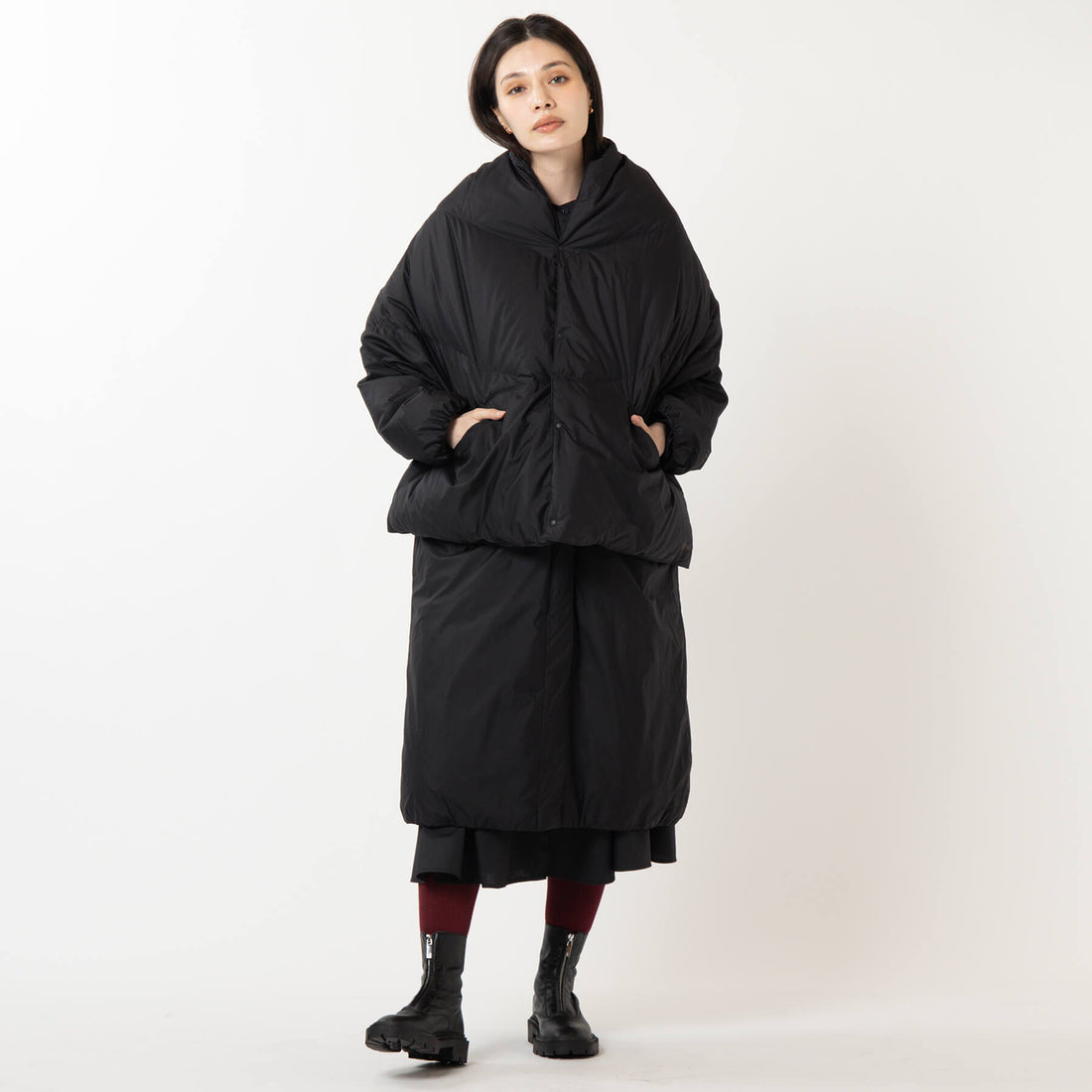 NO COLLAR DOWN COAT / ノーカラーダウンコート