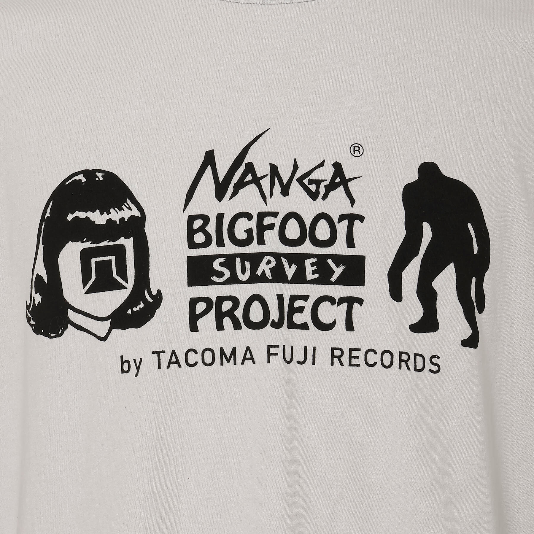 NANGA×TACOMA FUJI RECORDS BIGFOOT SURVEY PROJECT LOGO TEE / ナンガ 