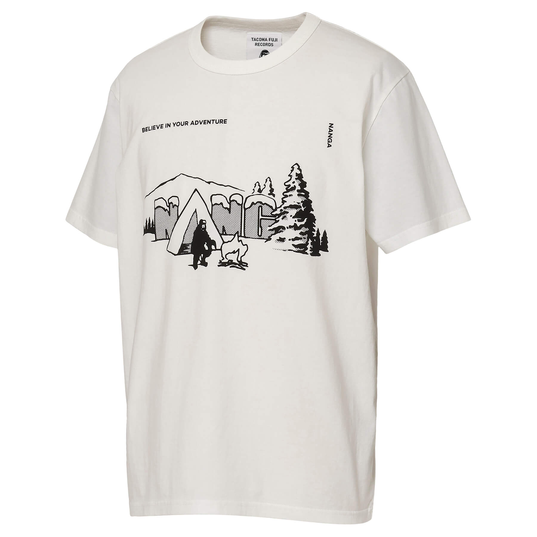 【直営店限定】NANGA×TACOMA FUJI RECORDS QUIET ILLUSION LOGO TEE